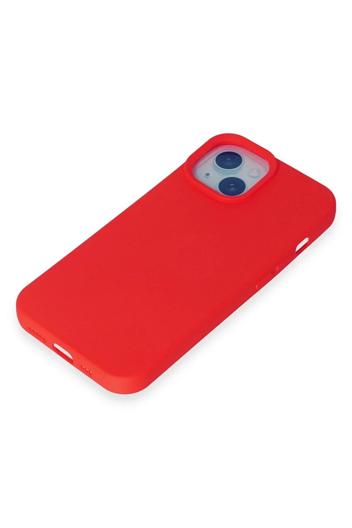 İphone 15 Kılıf Nano İçi̇ Kadi̇fe Si̇li̇kon - Kırmızı - Dropx3169-1736