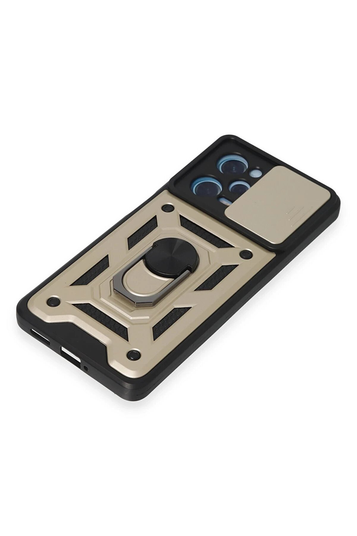 Xi̇aomi̇ Redmi̇ Note 12 Pro 5G Kılıf Pars Lens Yüzüklü Si̇li̇kon - Gold - Dropx6798-2117