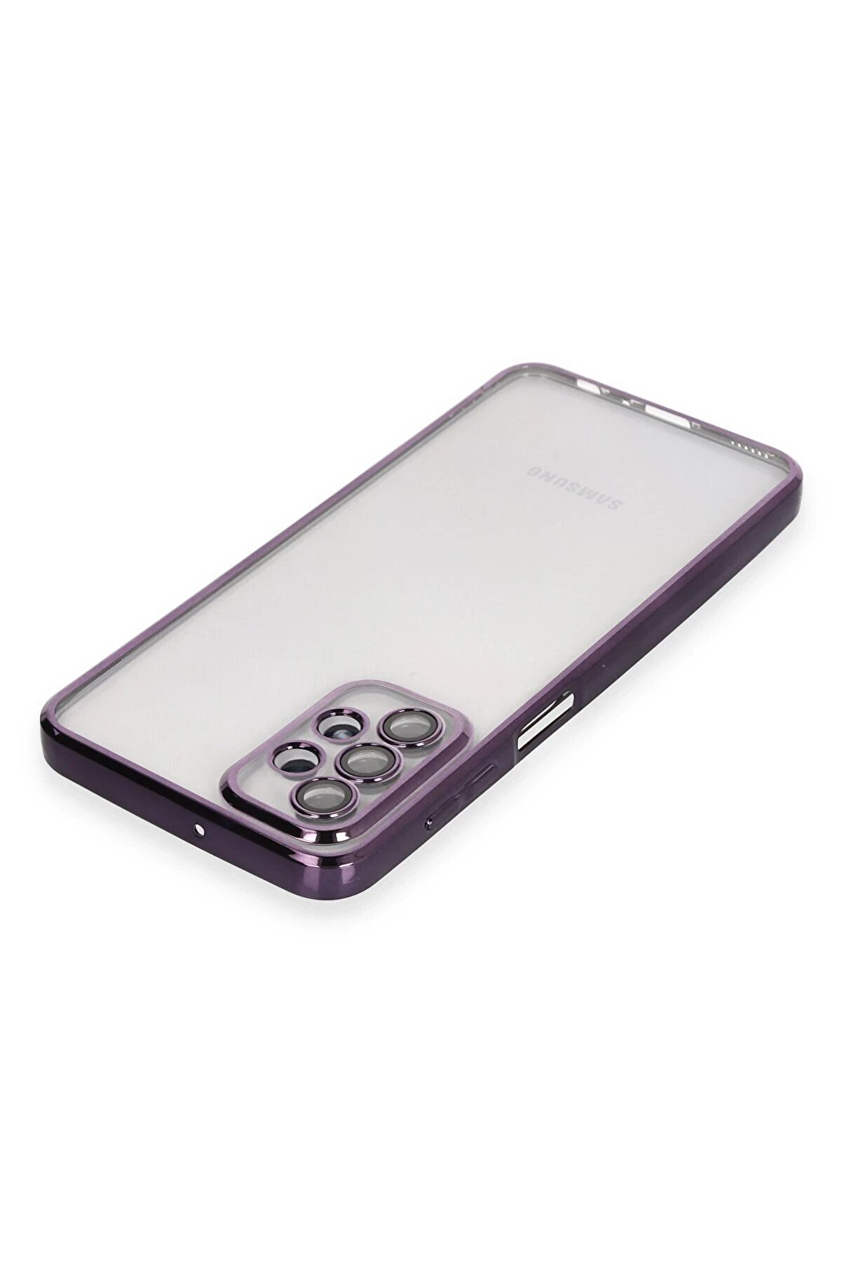 Samsung Galaxy A23 4G Kılıf Lensli̇ Si̇li̇kon - Mor - Dropx6952-5090