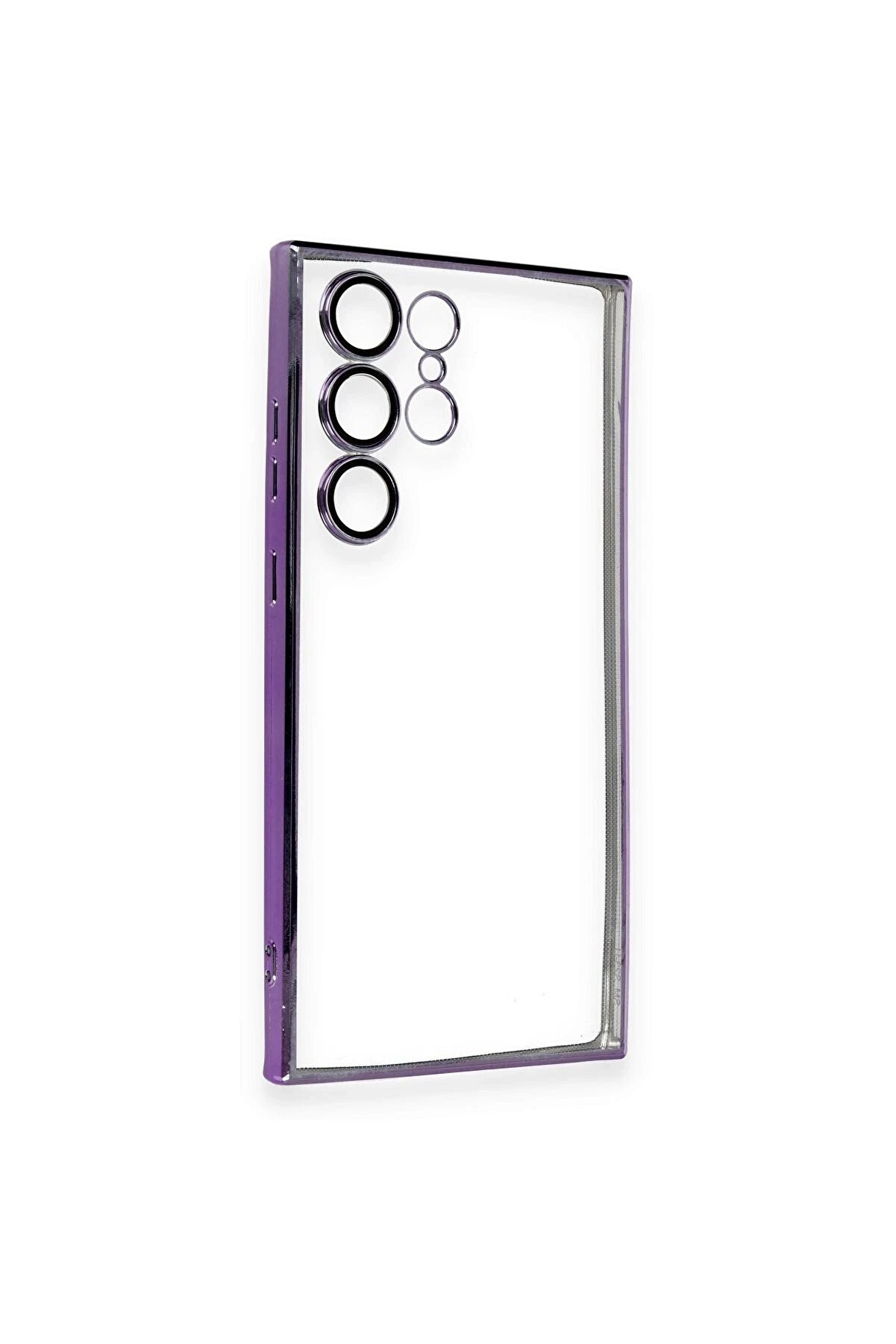 Samsung Galaxy S23 Ultra Kılıf Lensli̇ Si̇li̇kon - Mor - Dropx2247-8348