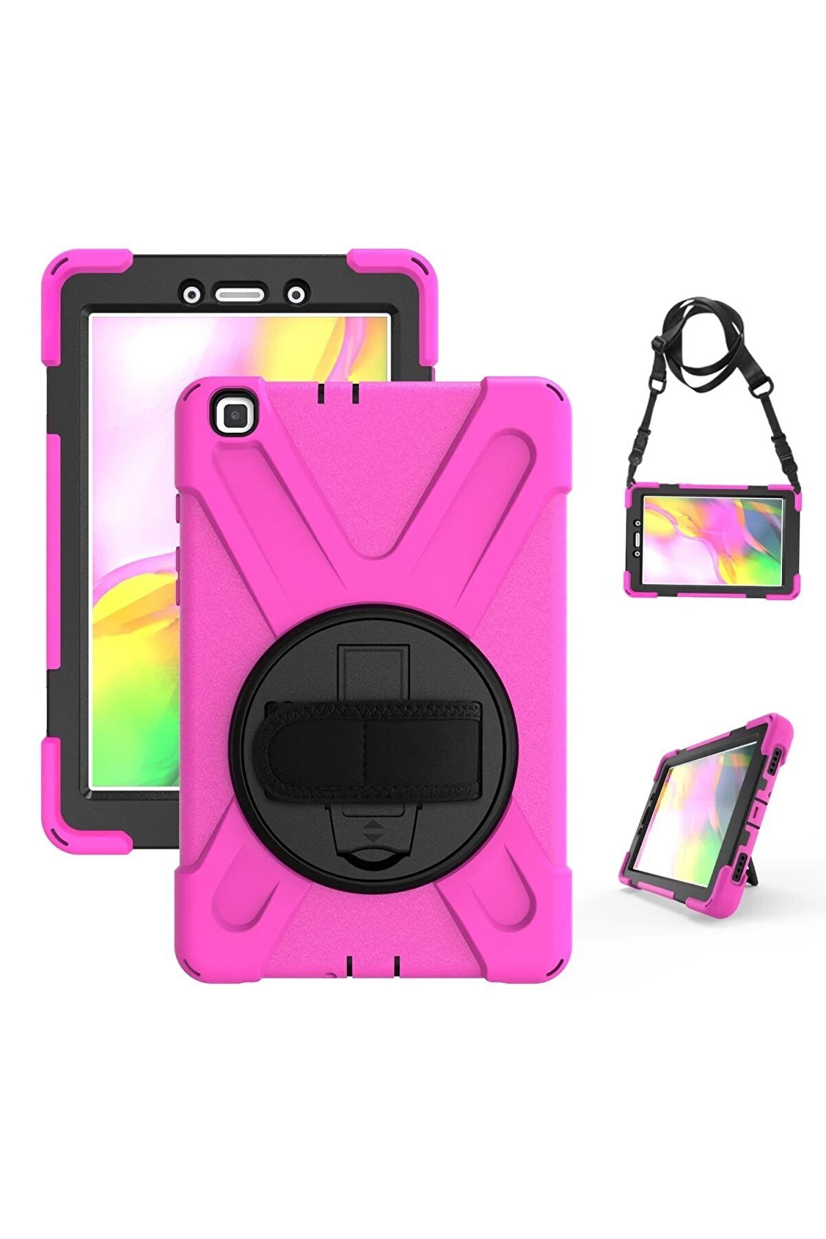 Samsung Galaxy T290 Tab A 8 Kılıf Amazi̇ng Tablet Kapak - Pembe - Dropx3263-6464
