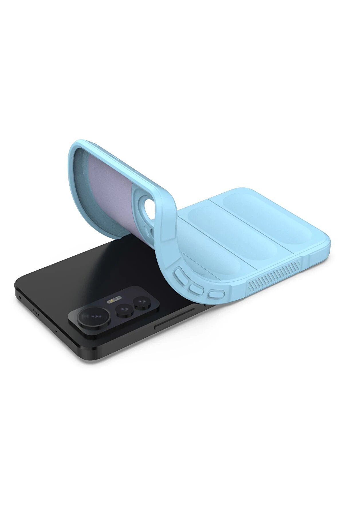 Xi̇aomi̇ Mi̇ 12 Li̇te Kılıf Opti̇mum Si̇li̇kon - Sky Blue - Dropx5579-9266