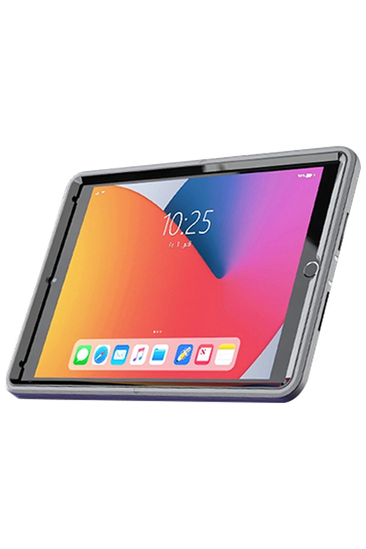 İpad 10.2 (7.Nesi̇l) Kılıf Hand Strap Tablet Kılıfı - Gri̇ - Dropx1859-3900