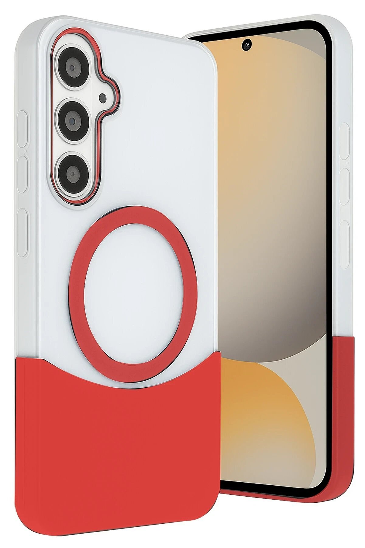 Samsung Galaxy S24 Fe Velar Magsafe Kapak - Kırmızı - Dropx1183-6133