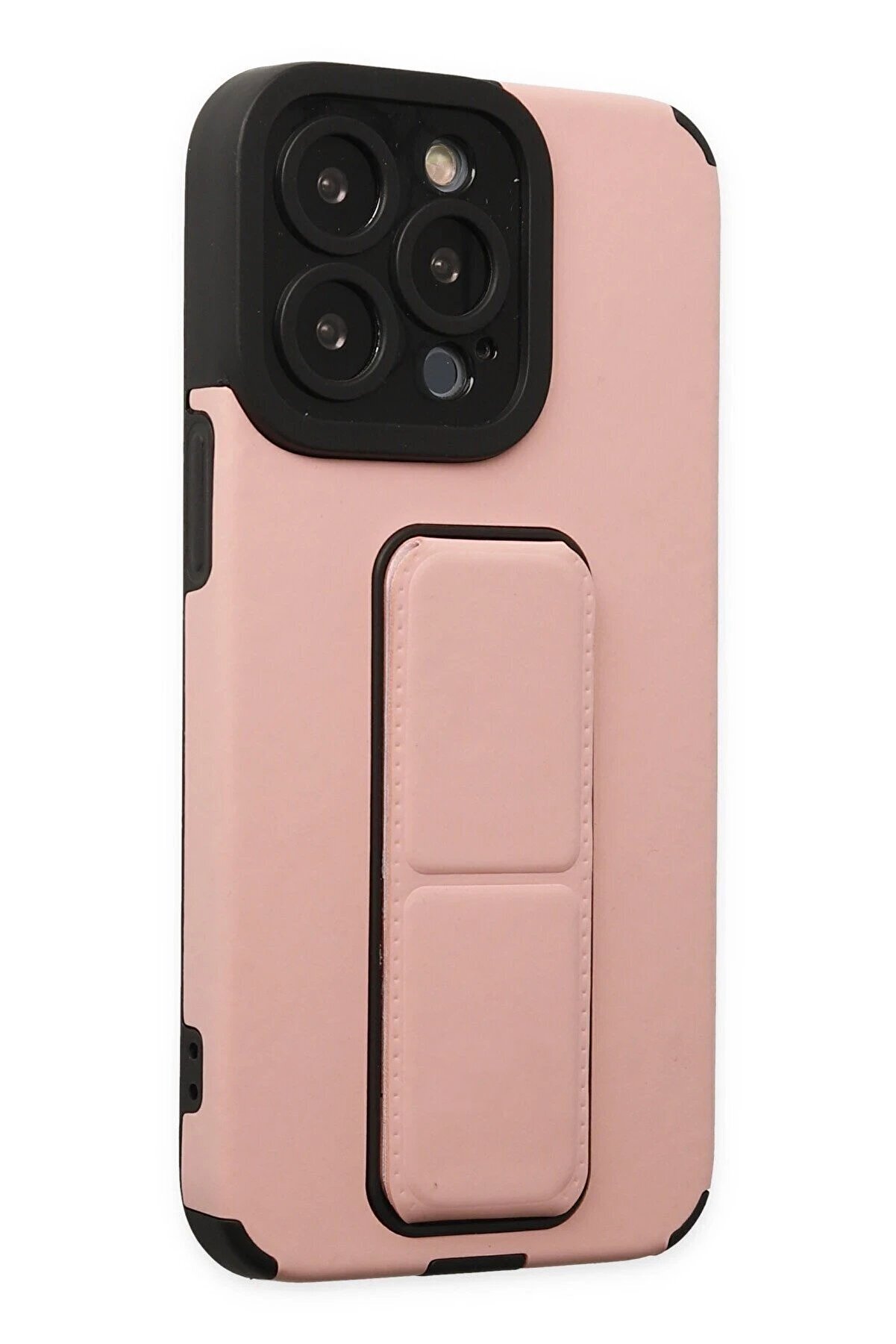 İphone 14 Pro Kılıf Mega Standlı Si̇li̇kon - Pudra - Dropx1529-7359