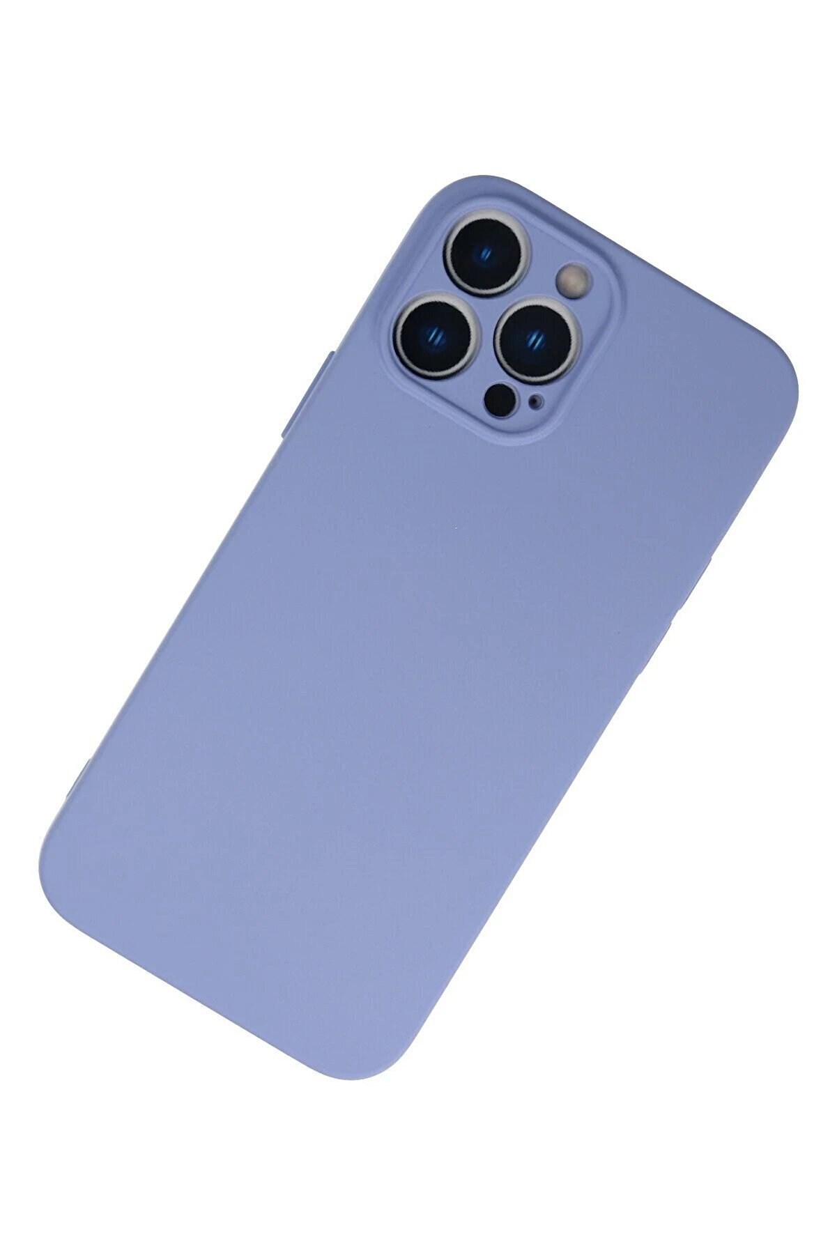 İphone 13 Pro Max Kılıf Nano İ&ccedil;i̇ Kadi̇fe Si̇li̇kon - Li̇la - Dropx2234-3376