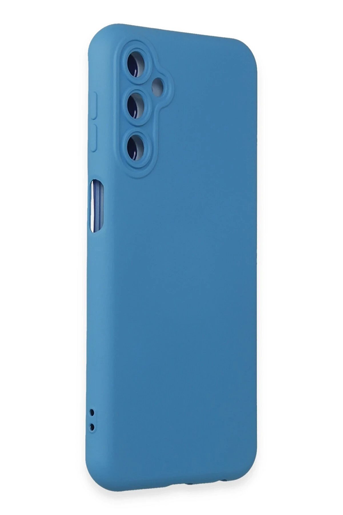 Samsung Galaxy M34 5G Kılıf Nano İ&ccedil;i̇ Kadi̇fe Si̇li̇kon - Mavi̇ - Dropx4184-2823