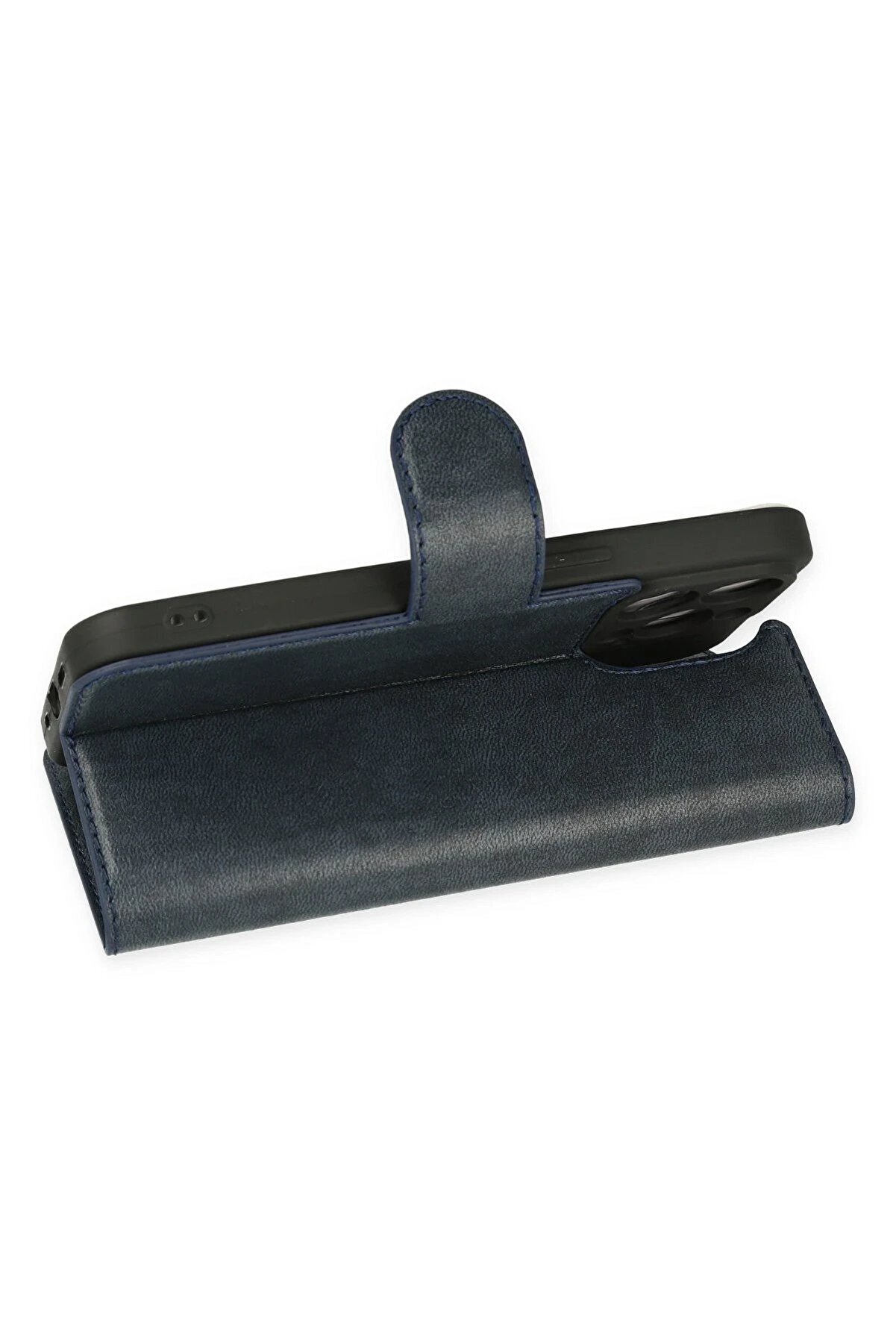 İphone 14 Pro Kılıf Trend S Plus Kapaklı Kılıf - Laci̇vert - Dropx1750-2594