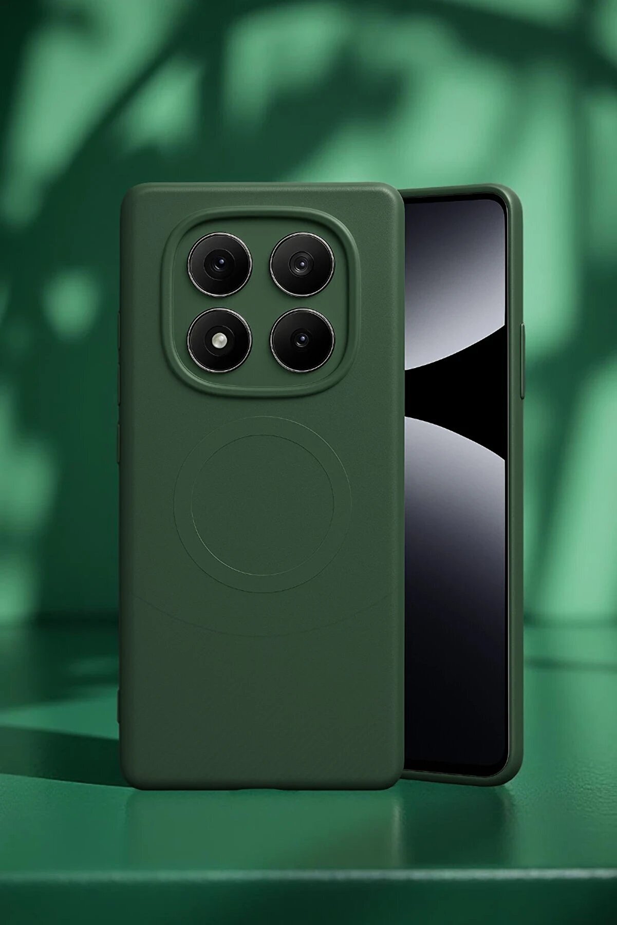 Xi̇aomi̇ Redmi̇ Note 14 Pro 5G Kılıf Maya Karbon Kapak - Koyu Yeşi̇l - Dropx4108-4800