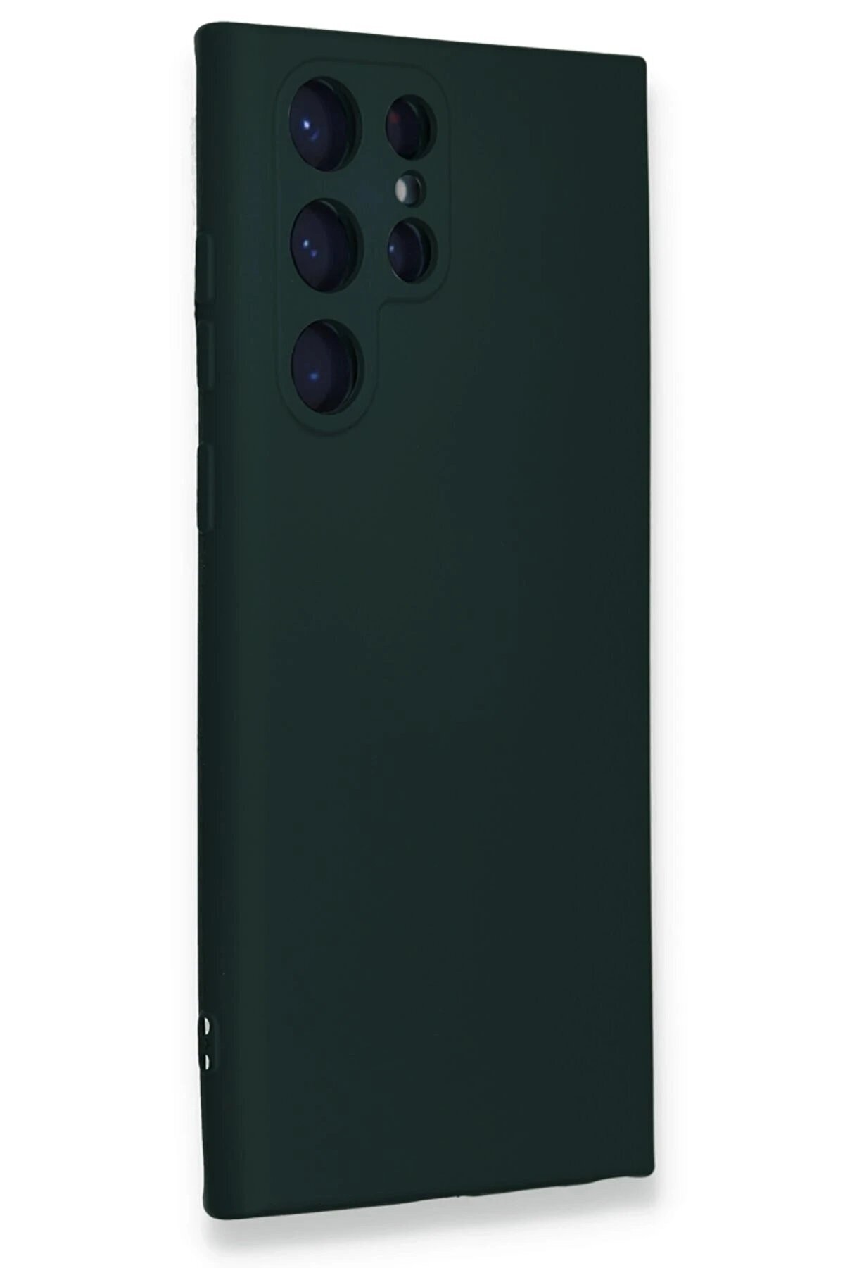 Samsung Galaxy S23 Ultra Kılıf Nano İçi̇ Kadi̇fe Si̇li̇kon - Koyu Yeşi̇l - Dropx1475-1402