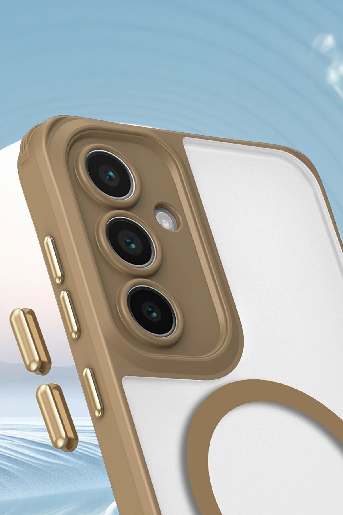 Samsung Galaxy S23 Plus Kılıf Enka Magsafe Si̇li̇kon Kılıf - Desert - Dropx1908-4793