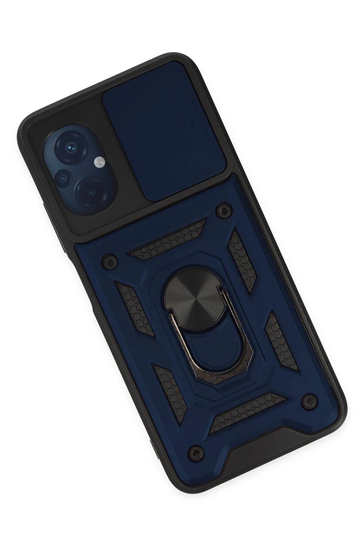 Xi̇aomi̇ Poco M5 Kılıf Pars Lens Yüzüklü Si̇li̇kon - Laci̇vert - Dropx1069-5473