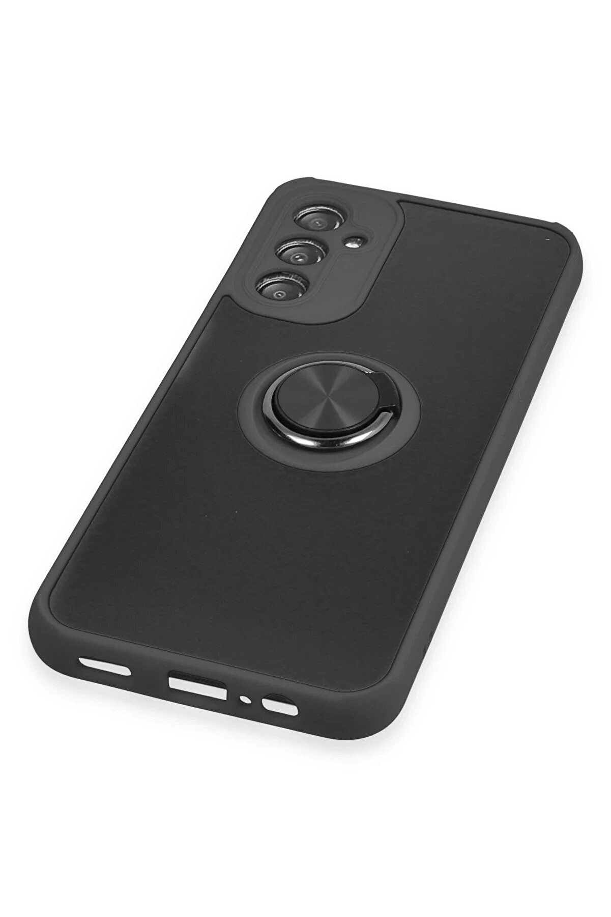 Samsung Galaxy A14 4G Kılıf Montreal Yüzüklü Si̇li̇kon Kapak - Si̇yah - Dropx5374-5206