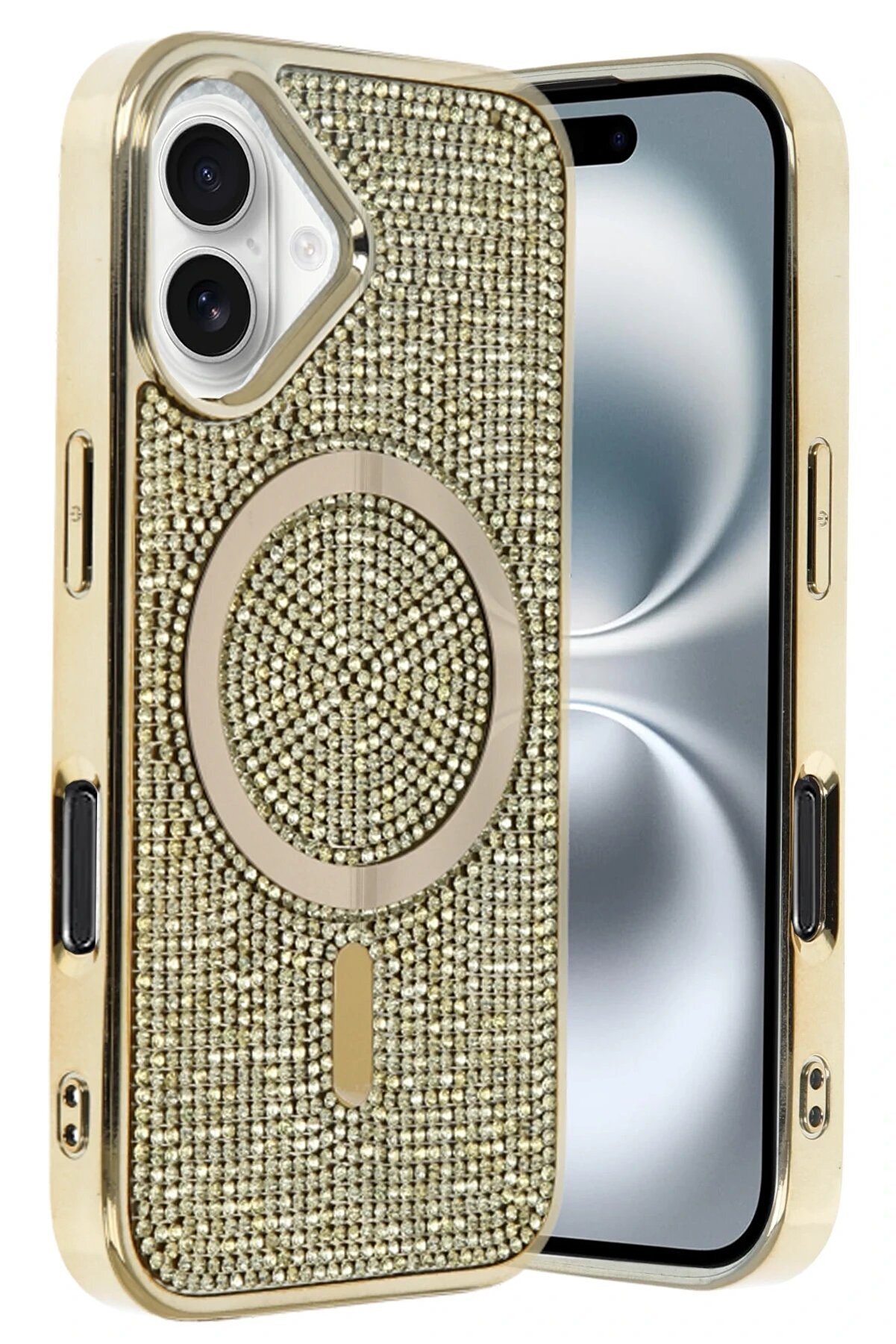 Apple İphone 16 Helen Magsafe Kapak - Gold - Dropx4810-6712