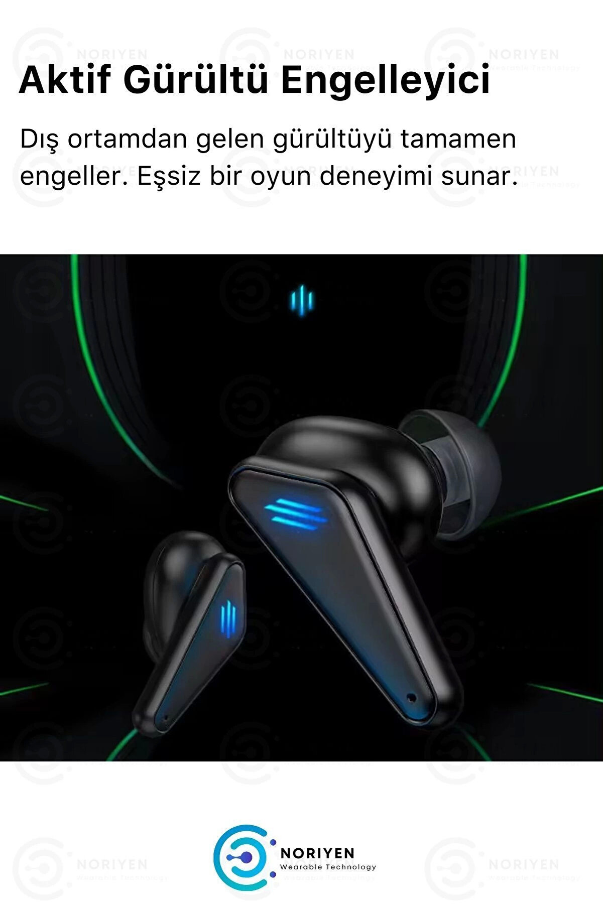 K55 Tws Pro Oyuncu Kulaklığı 3D Stereo Ses Extra Bass Işıklı Mi̇krofonlu Bluetooth Kablosuz Kulaklık