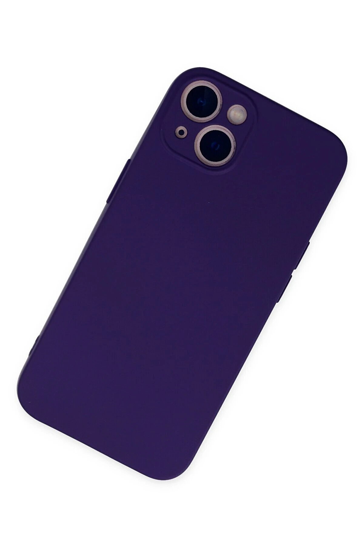 İphone 13 Mi̇ni̇ Kılıf Nano İ&ccedil;i̇ Kadi̇fe Si̇li̇kon - Mor - Dropx4267-5054