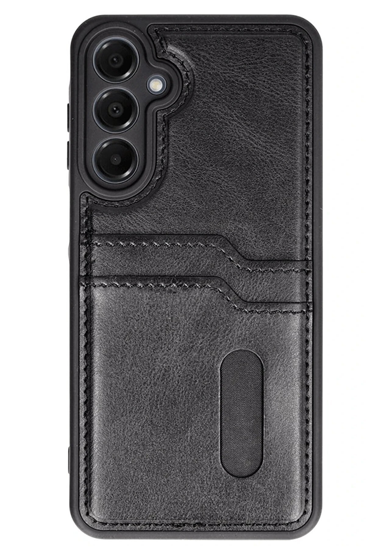 Samsung Galaxy A36 Kılıf Sara Kartvi̇zi̇tli̇ Deri̇ Kılıf - Si̇yah - Dropx7858-4671