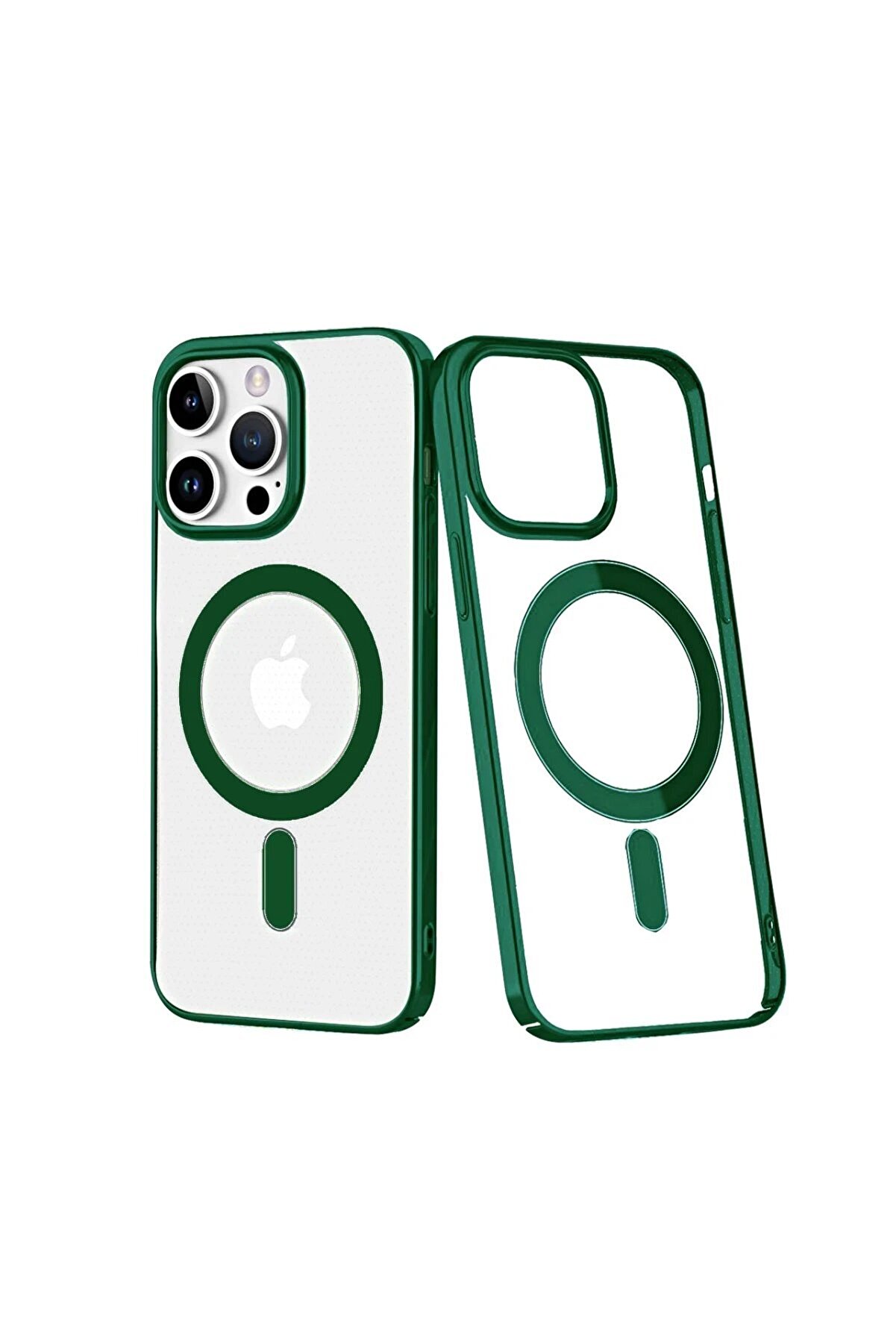 CepteToptan iPhone 14 Pro Kılıf Element Magneticsafe Sert Kapak - Köknar Yeşili - DROPX3222-4345