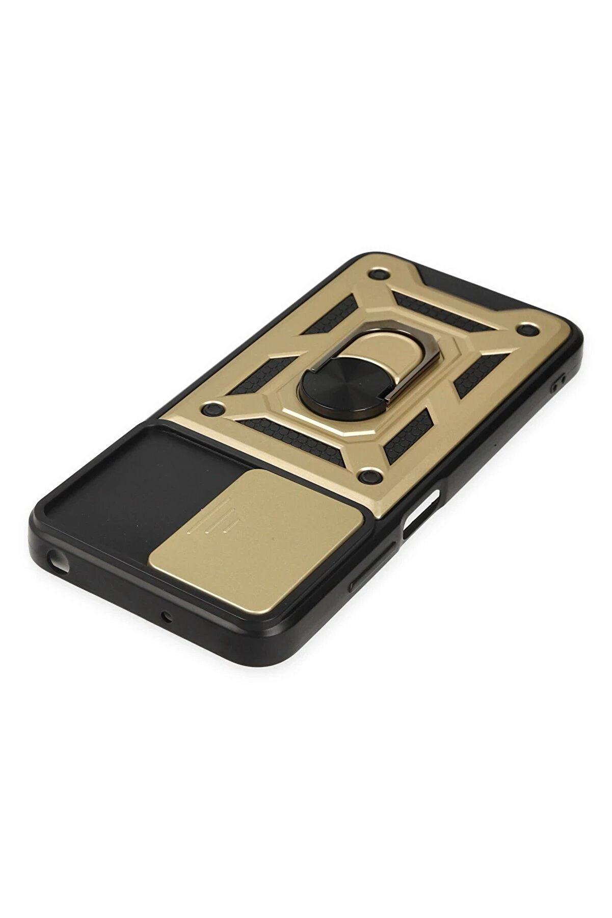 Xi̇aomi̇ Poco M5 Kılıf Pars Lens Yüzüklü Si̇li̇kon - Gold - Dropx1762-3796