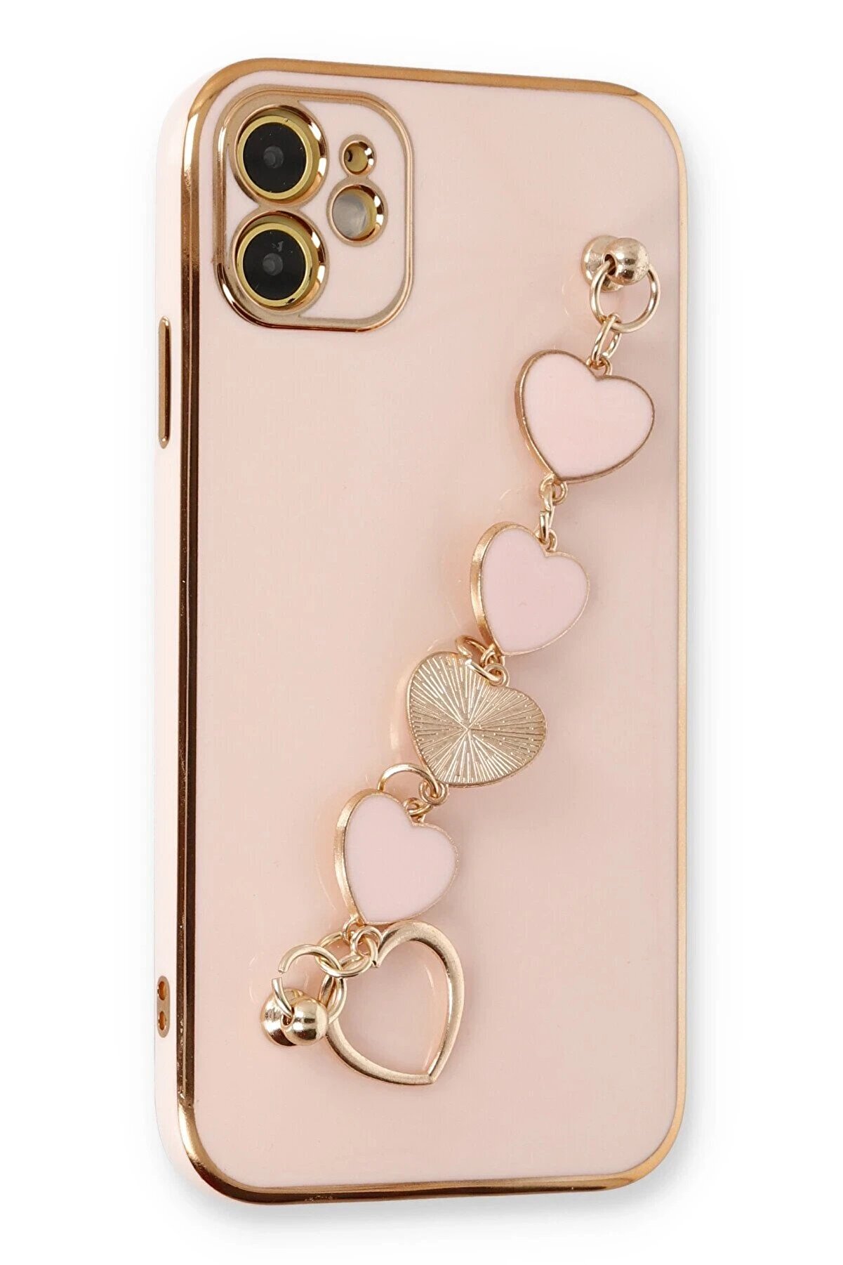 CepteToptan iPhone 12 Kılıf Esila Silikon - Pudra - DROPX5228-8241