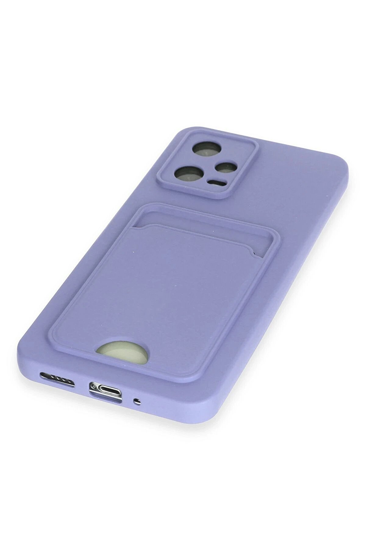 Xi̇aomi̇ Poco X5 5G Kılıf Kelvi̇n Kartvi̇zi̇tli̇ Si̇li̇kon - Li̇la - Dropx2590-2018