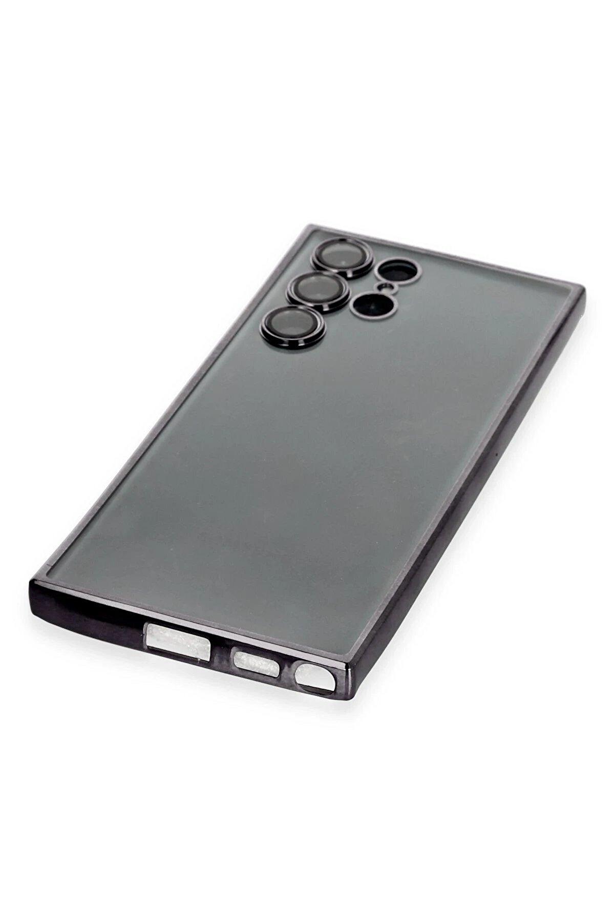 Samsung Galaxy S22 Ultra Kılıf Lensli̇ Si̇li̇kon - Si̇yah - Dropx9147-4095