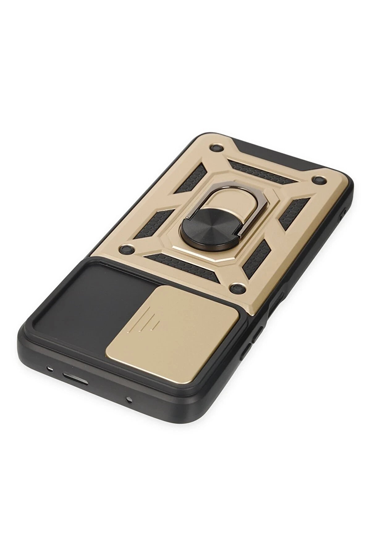 Xi̇aomi̇ Poco X3 Gt Kılıf Pars Lens Y&uuml;z&uuml;kl&uuml; Si̇li̇kon - Gold - Dropx1720-5214