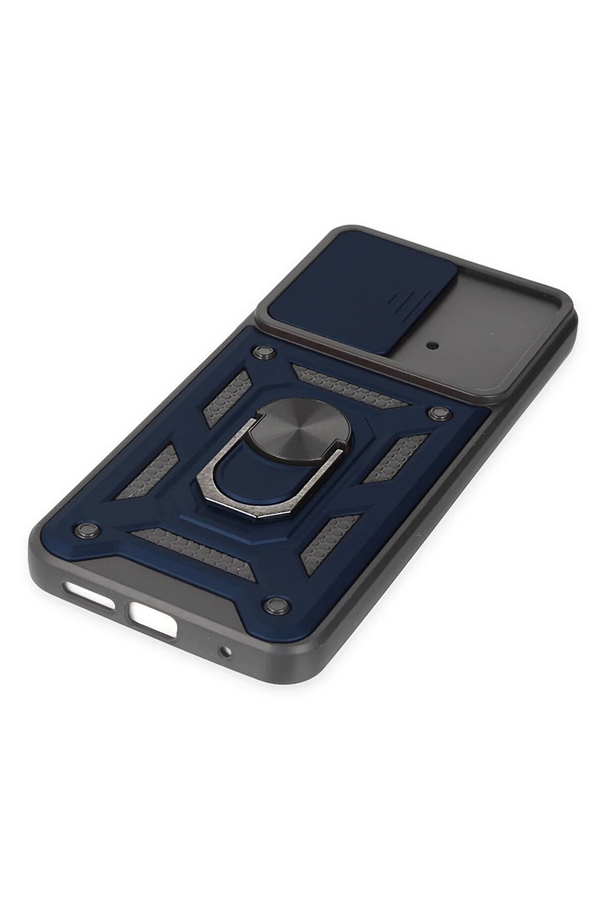 Xi̇aomi̇ Poco M4 Pro 4G Kılıf Pars Lens Yüzüklü Si̇li̇kon - Laci̇vert - Dropx3150-8097