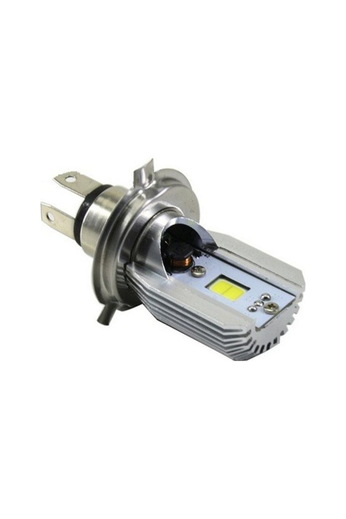 Uni̇versal &Uuml;r&uuml;nler - Motorsi̇klet Motor Led Far Ampulu H4 Ti̇pi̇ Beyaz Işık Uyumlu