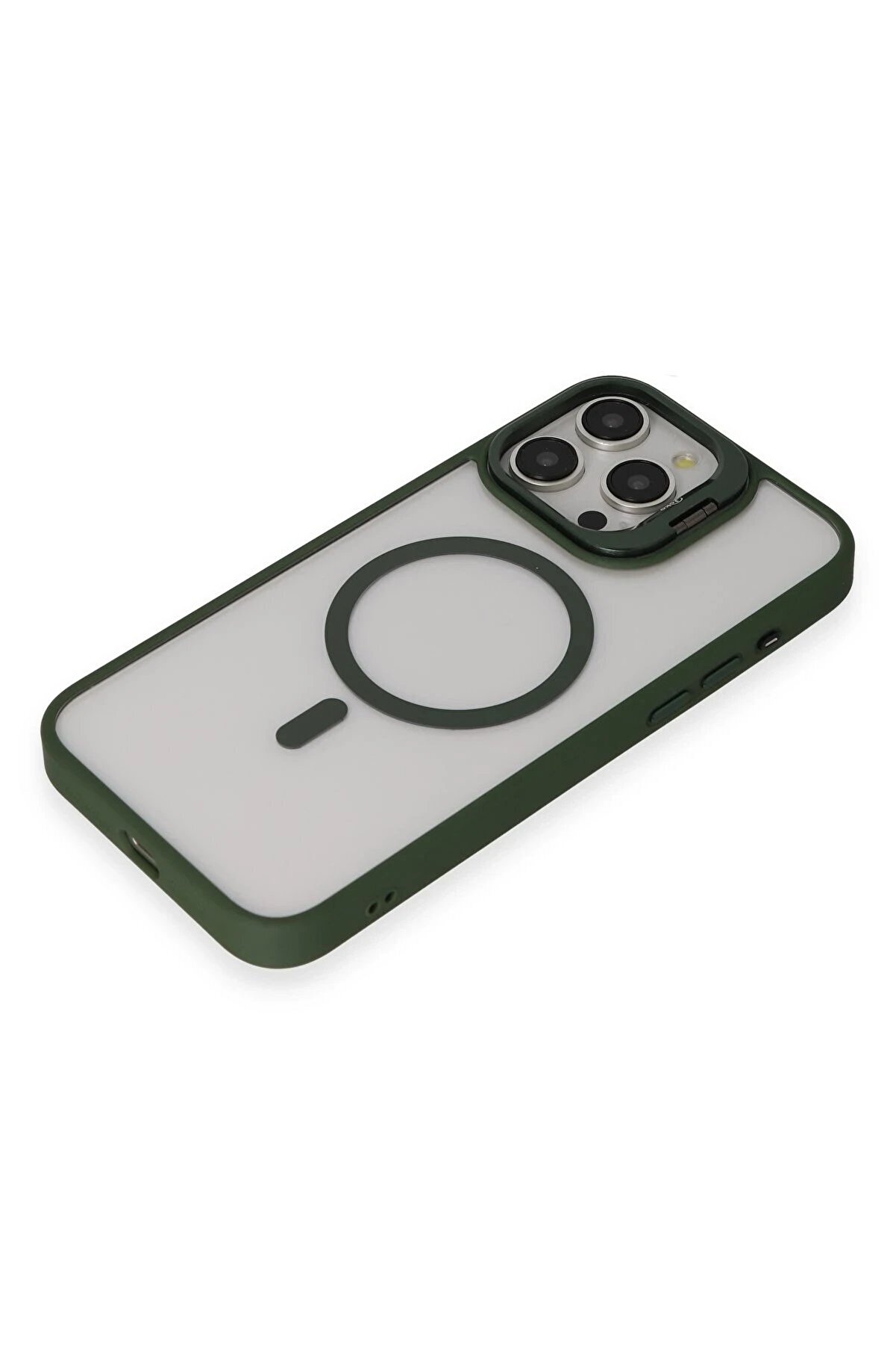 İphone 15 Pro Max Kılıf Roblox Lens Magsafe Standlı Kapak - Koyu Yeşi̇l - Dropx6556-9440