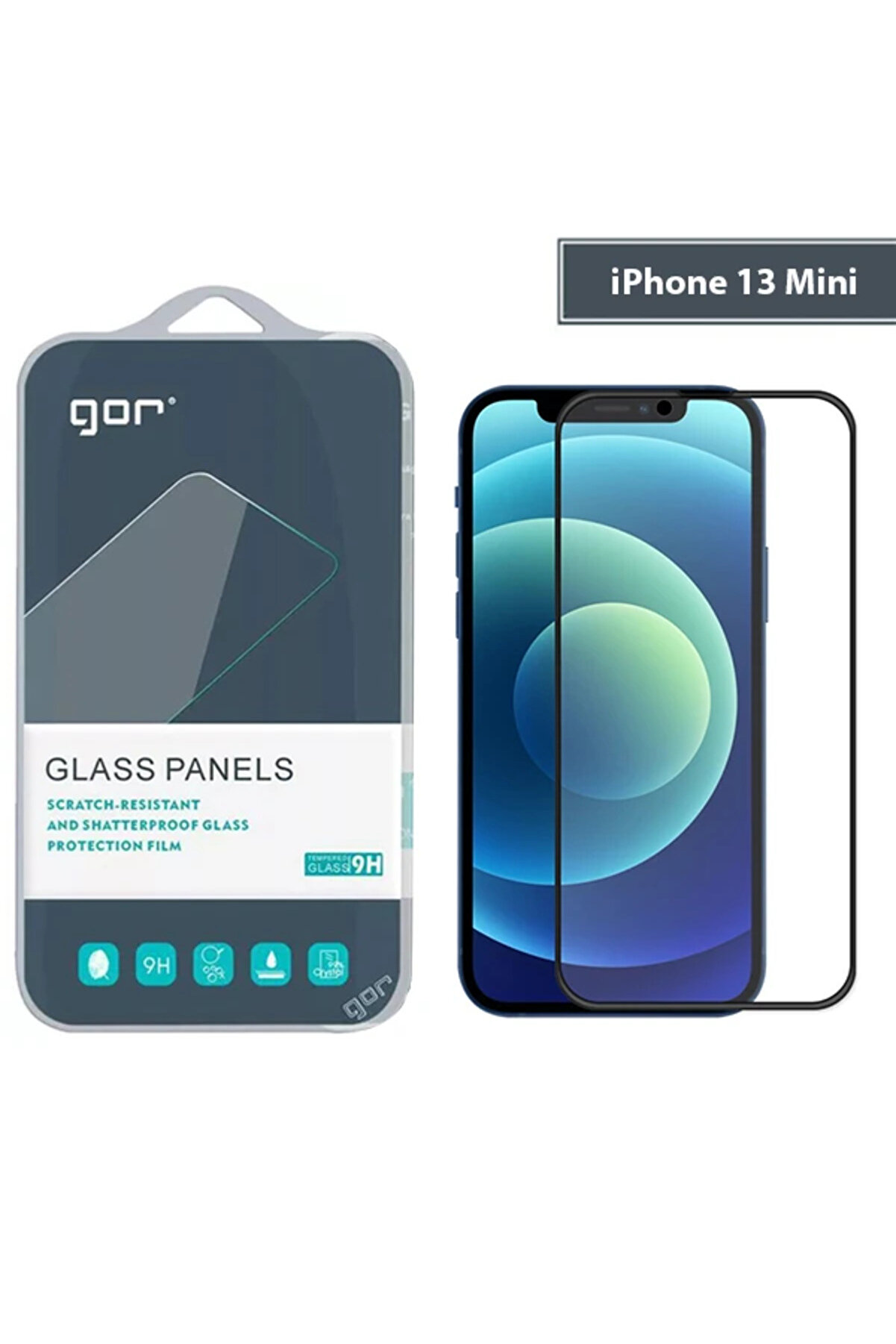 gizmurstore GOR iPhone 13 Mini 5.4 9D Hardening Tempered Full Cam Ekran Koruyucu-(5775) - GMS4908-5046