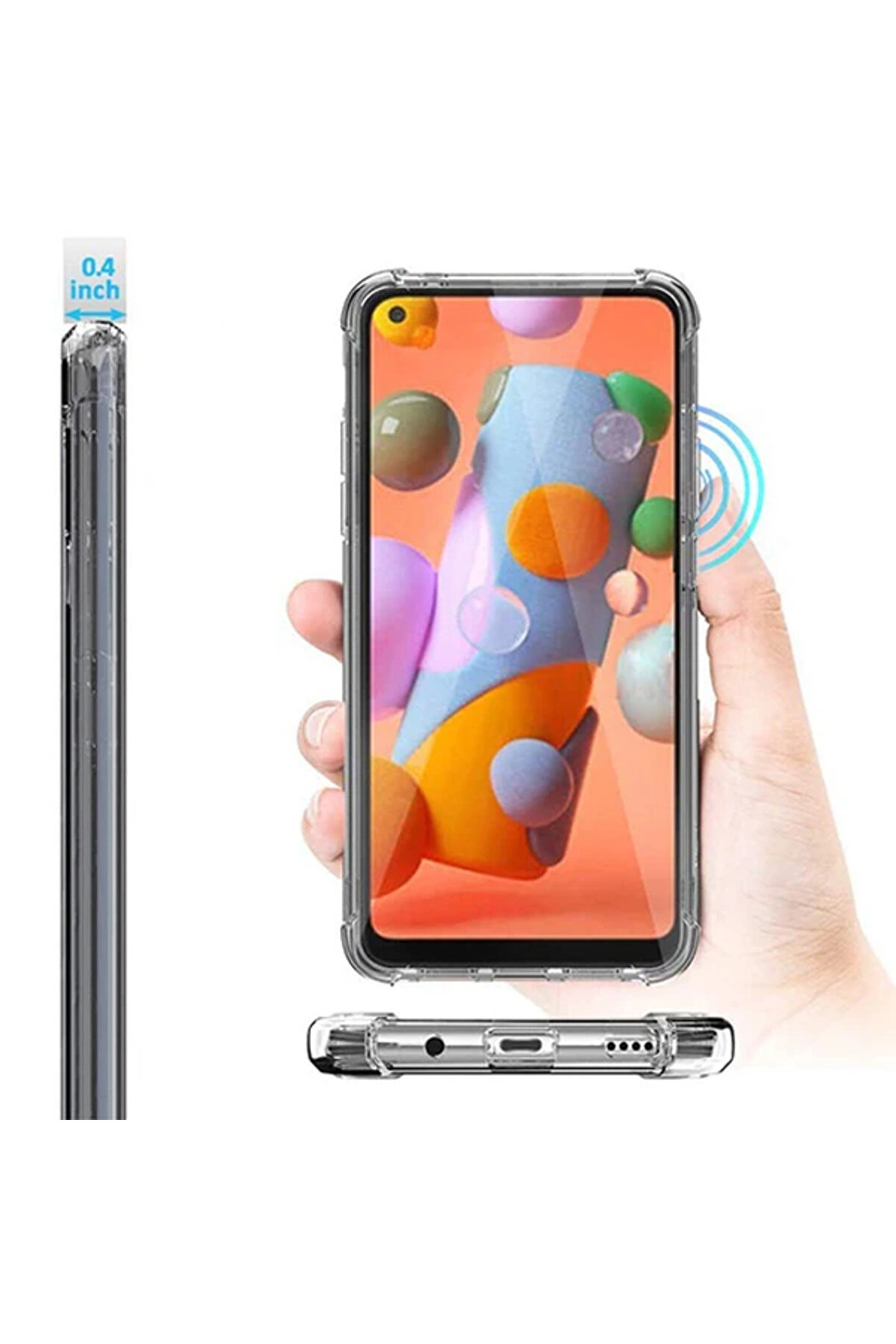 Ally Sm Galaxy M11/A11 Anti̇-Drop Darbe Emi̇ci̇ Si̇li̇kon Kılıf Shockproof Kılıf- - Dropx6313-8069