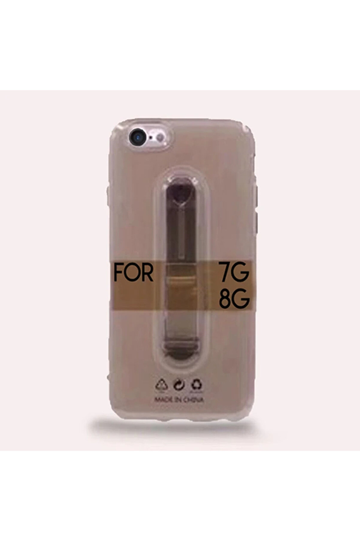 İphone Se3-Se2 İphone 8-7 Kılıf Selfi̇e Yüzüklü Şeffaf Si̇li̇kon Kılıf-(19 - Dropx5798-1396