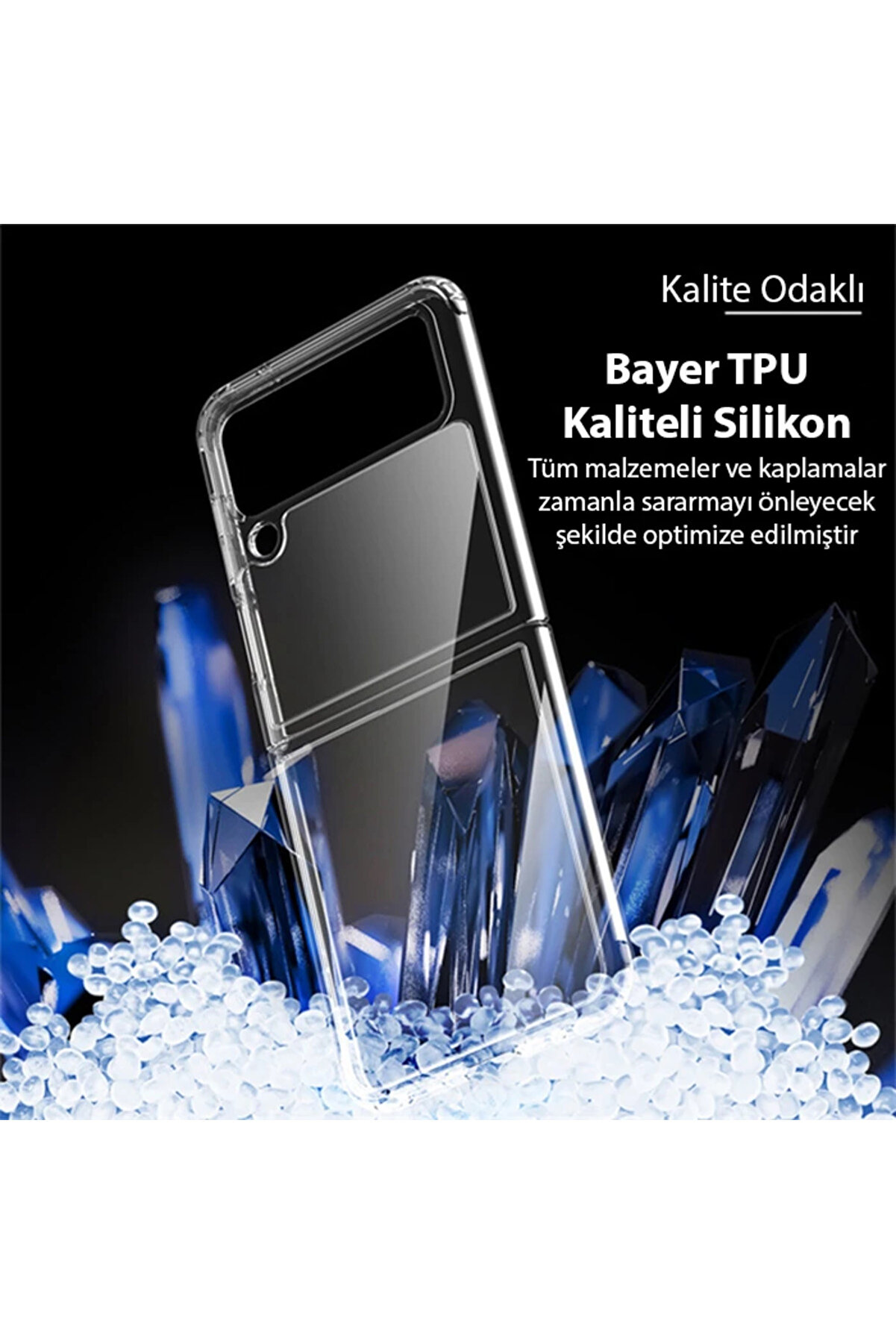 Dux Duci̇s Crystal Cli̇n Seri̇es Samsung Galaxy Z Fli̇p4 5G Shockproof Şeffaf Si̇li̇k - Dropx7232-6244