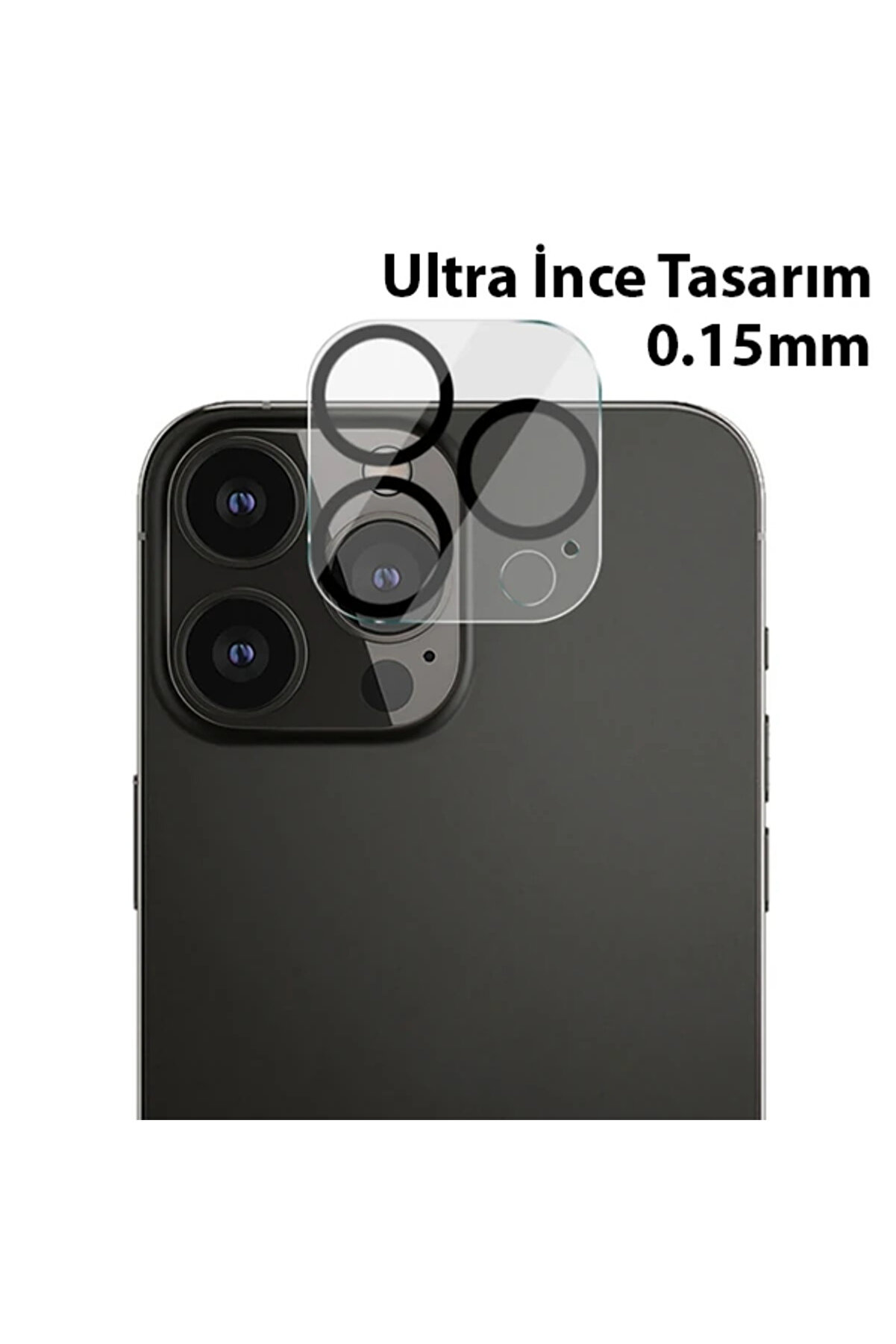 Ally İphone 13 Pro-13 Pro Max 3D Full Tempered Glass Cam Kamera Koruyucu-(5775) - Gms4333-6951