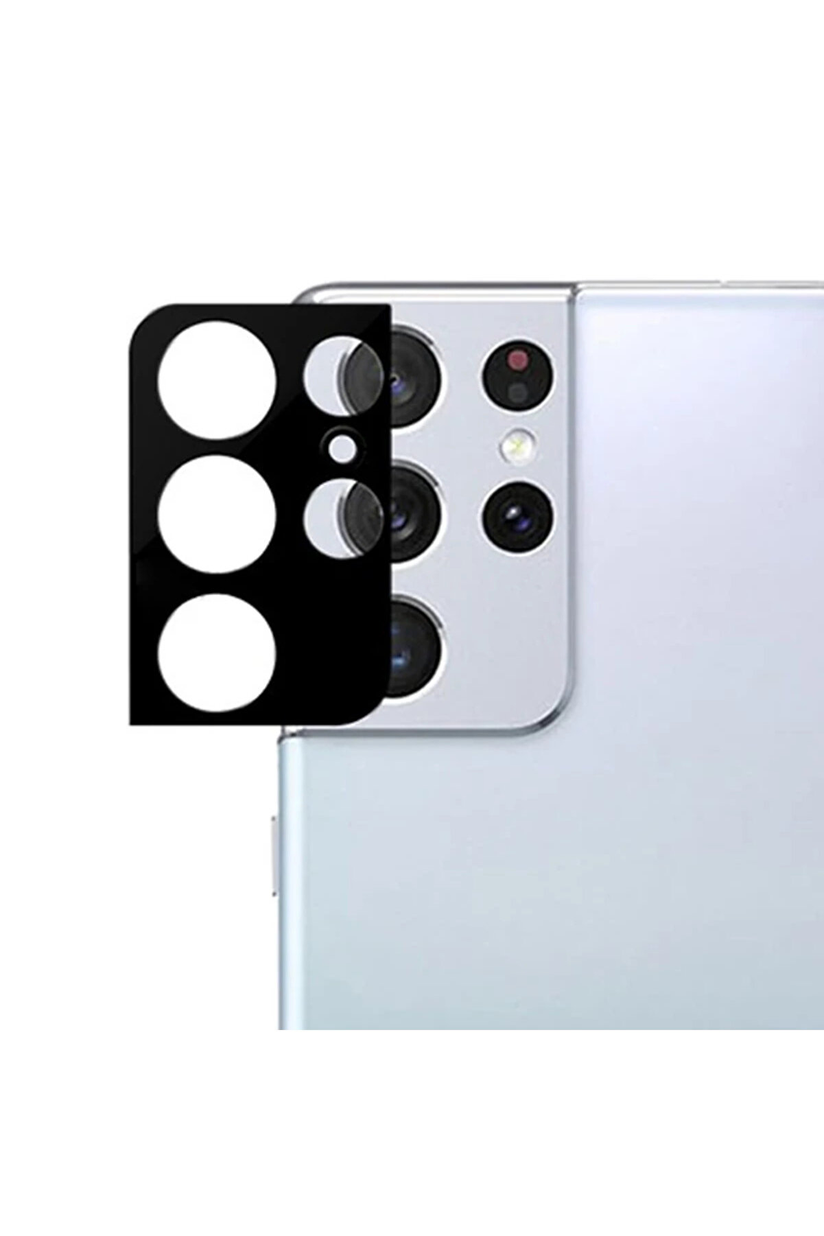 CepteToptan ALLY SM Galaxy S21 Ultra HD 3D Full Tempered Cam Kamera Koruyucu-(1903) - DROPX4411-1345