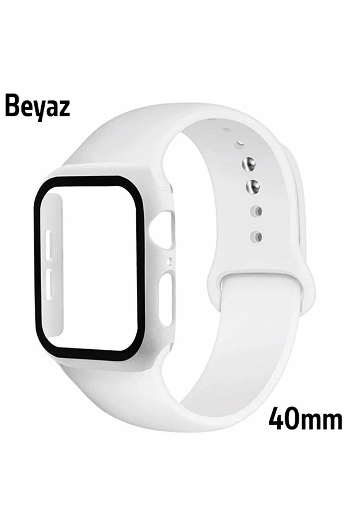 Ally Apple Watch 4-5-6 40Mm Si̇li̇kon Kordon Kayış Ve Ekran Koruyucu Kılıf-(19 - Dropx2490-3869