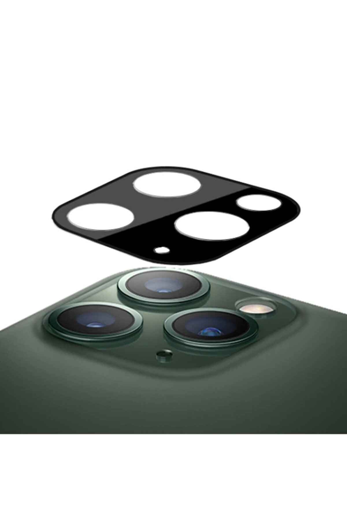 İphone 11 Pro Max 2İn1 Full Glue Tempered Cam Ekran Koruyucu +Kamera Lens Set- - Brh026243-1873