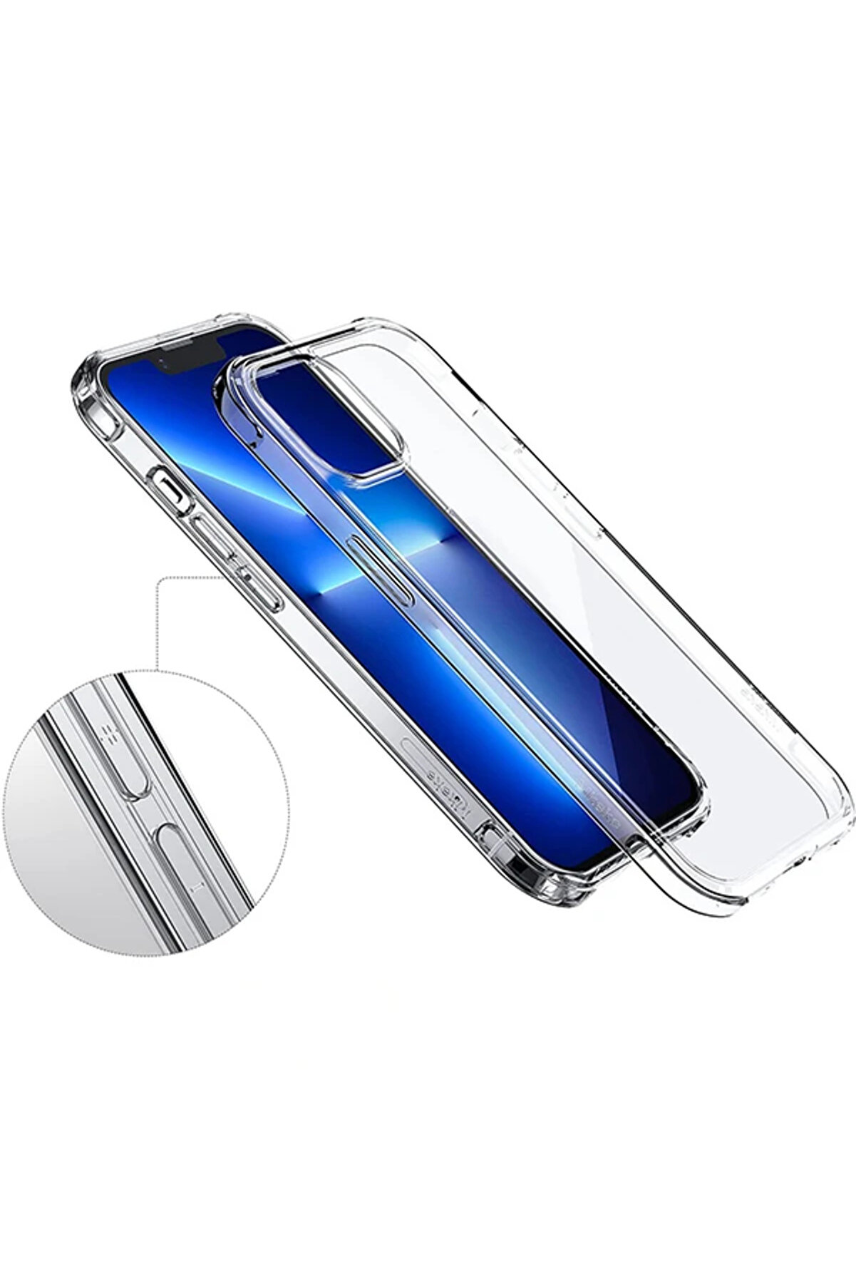 İphone 13 Pro 6.1İnç Anti̇-Drop Shockproof Darbe Emi̇ci̇ Si̇li̇kon Kılıf-(5775) - Gms4409-9867