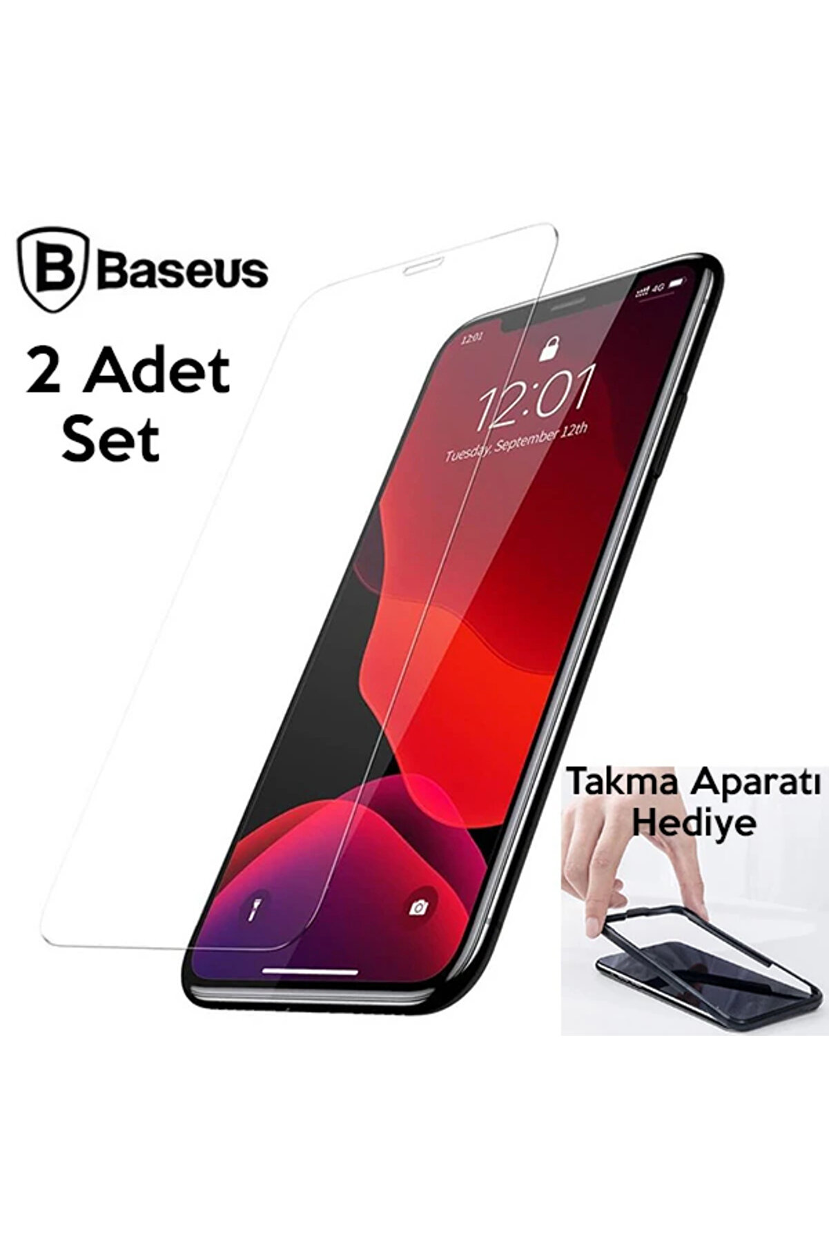 CepteToptan İPhone 11 Pro- X-XS 0.3mm Ful Tempered Cam Ekran Koruyucu 2 Adet Set-(1903) - DROPX1794-6105