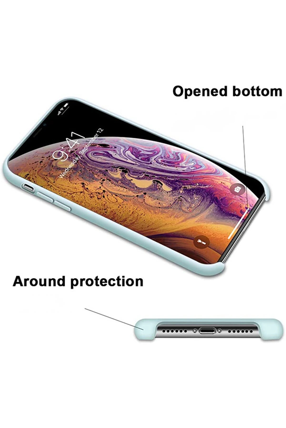 İphone X/ Xs 5.8 Lansman Kılıf İçi̇ Kadi̇fe Soft Si̇li̇kon Kılıf-(1903) - Dropx4148-3568