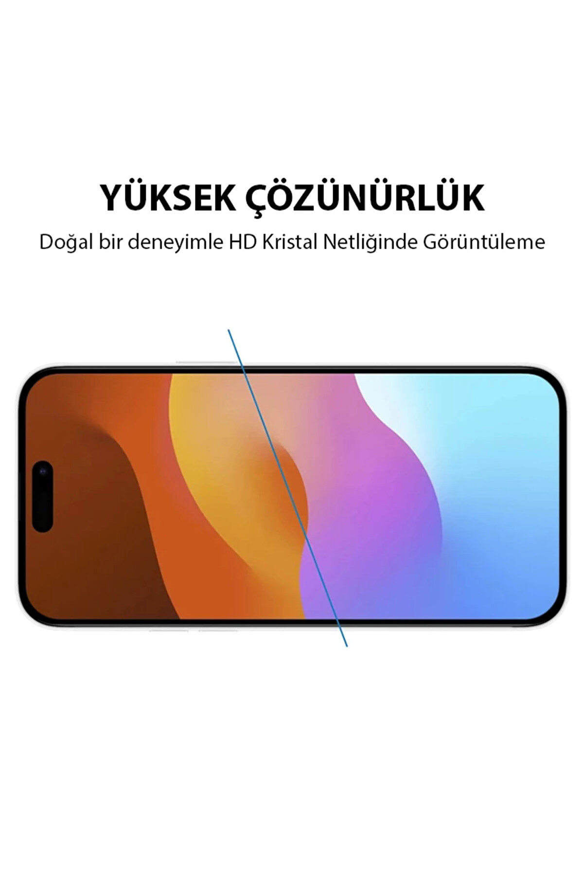 Ally İphone 15 Pro Max Full Glue Tempered Kırılmaz Cam Ekran Koruyucu-(5775) - Gms4997-2274