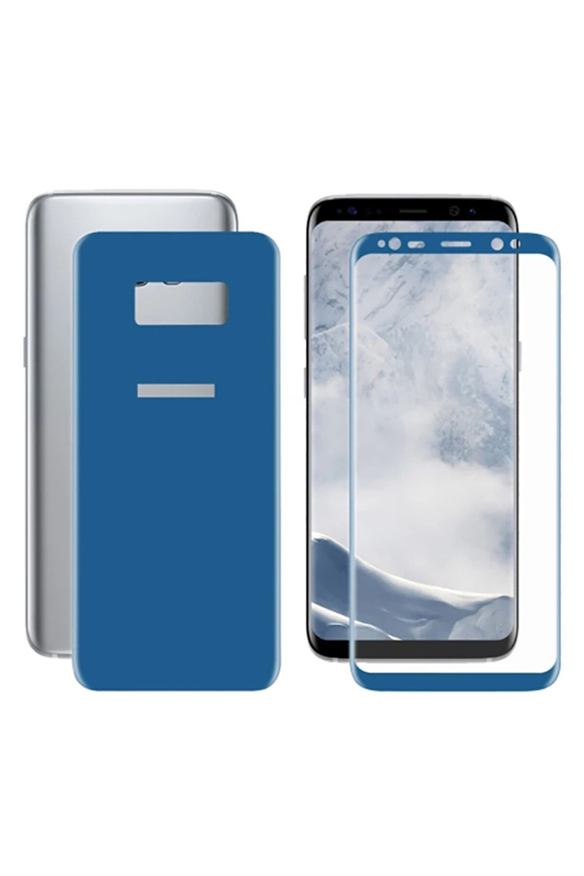 gizmurstore Ally Samsung Galaxy S8 İ&ccedil;in Kavisli Full &Ouml;n Arka Cam Koruyucu-(5775) - GMS3021-2226