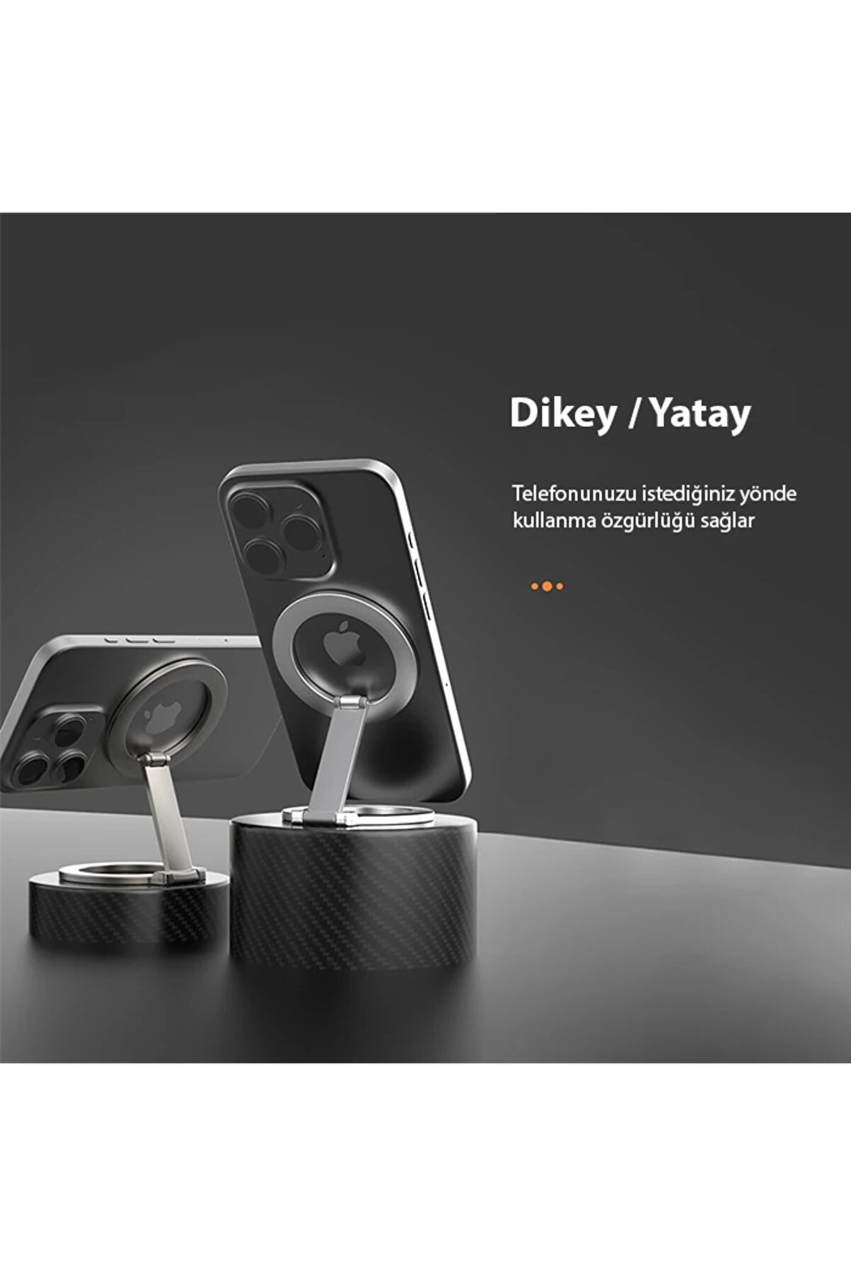 Ally Sj20 Magsafe Uyumlu Araç İçi̇ Torpi̇do Üstü Manyeti̇k Telefon Tutucu Alü - Dropx6952-9344