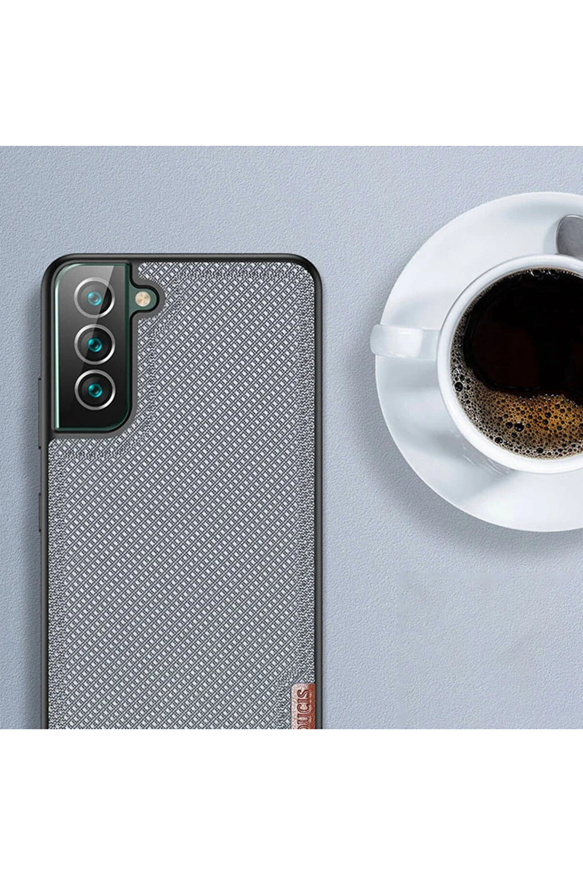 Dux Duci̇s Fi̇no Seri̇si̇ Samsung Galaxy S22 Plus Kılıf Premi̇um Dokuma Si̇li̇kon Kı - Dropx8101-7437