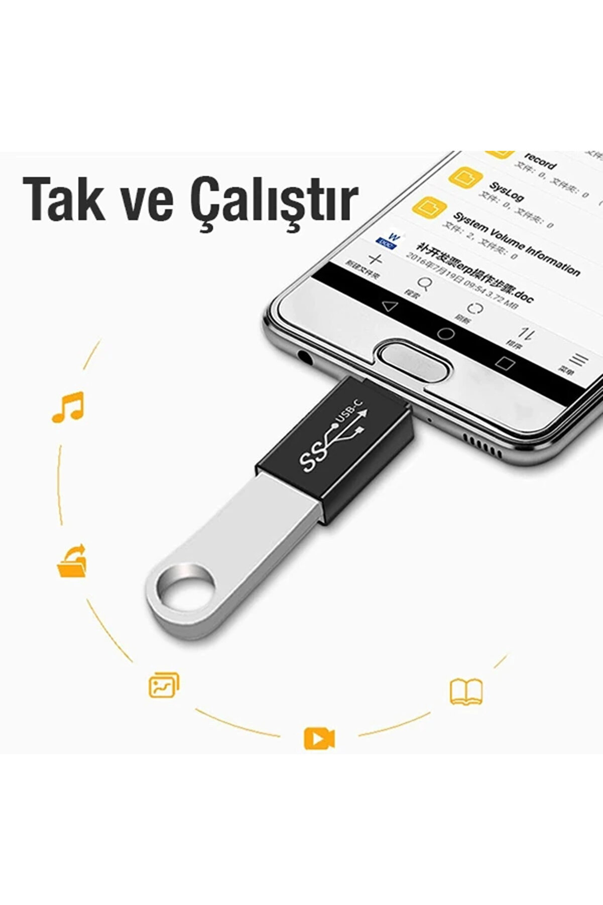 Ally Di̇şi̇ Usb To Type-C Otg Çevi̇ri̇ci̇ Dönüştürücü Adaptör-(5775) - Gms7583-5746