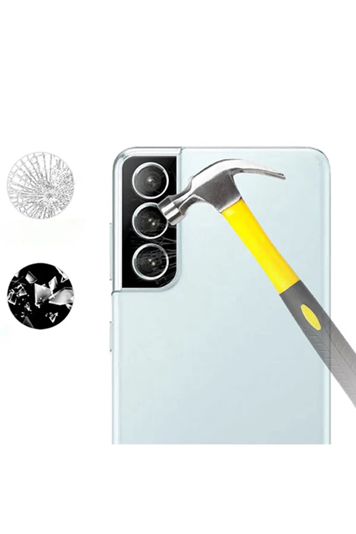 Ally Sm Galaxy S21+Plus Hd 3D Full Tempered Cam Kamera Koruyucu-(1903) - Dropx8101-1221