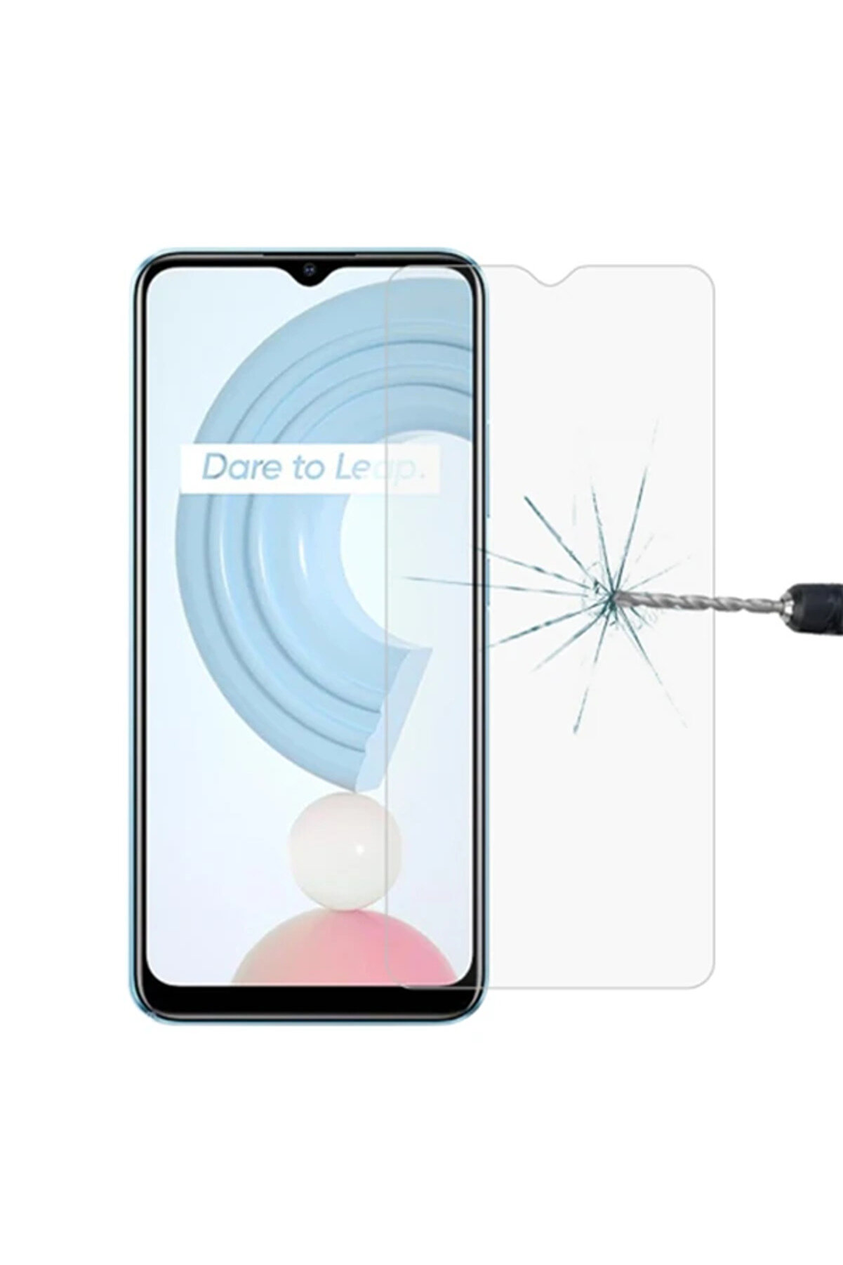 CepteToptan OPPO Realme C21 Uyumlu Tempered Cam Ekran Koruyucu-(1903) - DROPX3258-7576