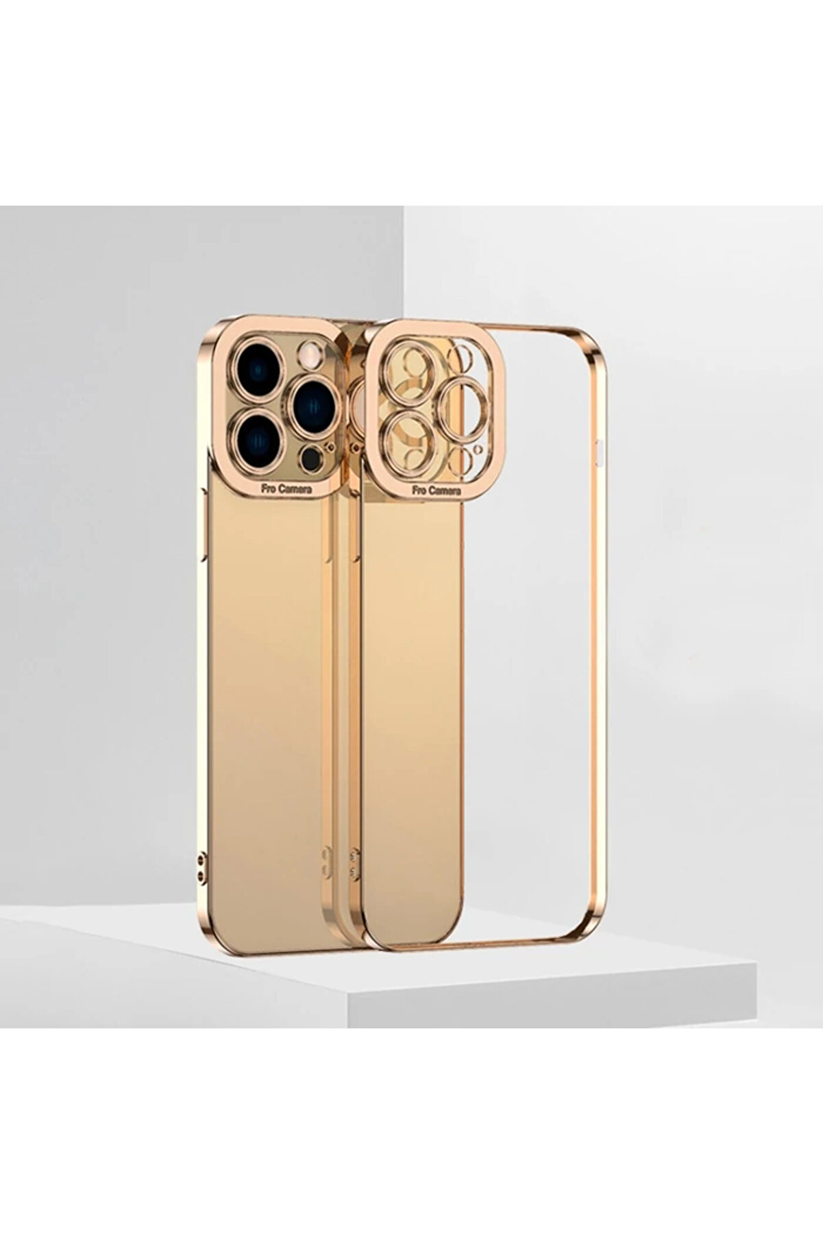 Ally Fashi̇on Seri̇es İphone 12 Pro Max Kılıf Renkli̇ Kenar Lazer Çerçeveli̇ Si̇l - Dropx8473-1965