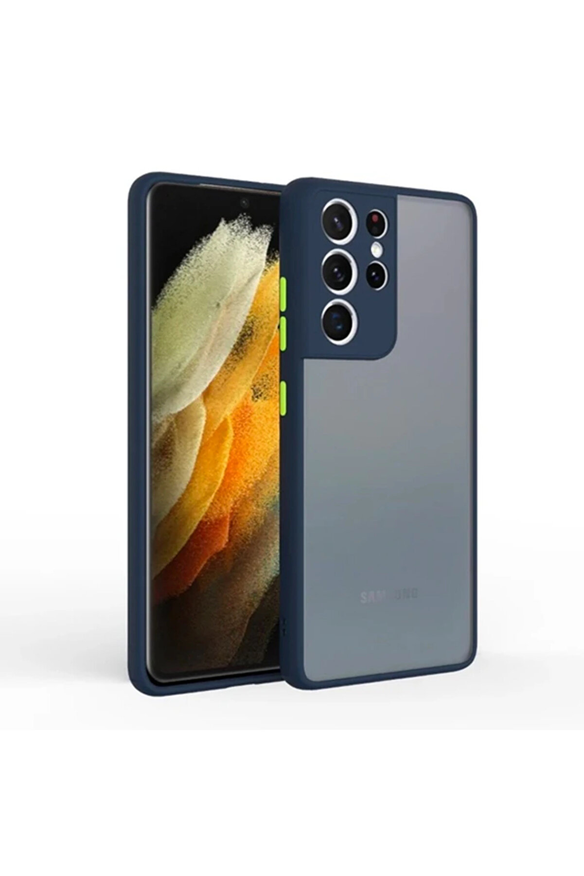 Sm Galaxy S21 Ultra Ultra Kamera Korumalı Premi̇um Si̇li̇kon Kılıf-(1903) - Dropx8454-2425